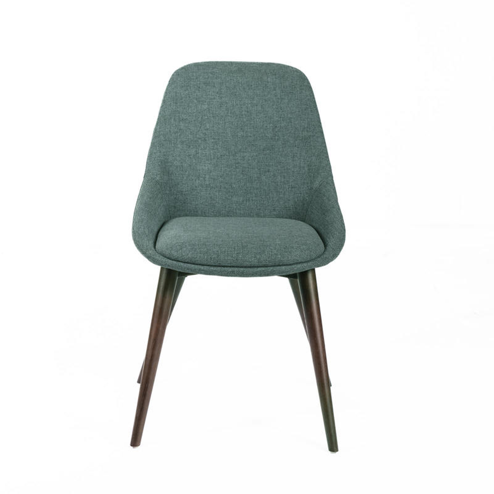 Set of modern dining chairs in "Zaira" fabric with wooden frame, 49x58 cm, 85 cm high