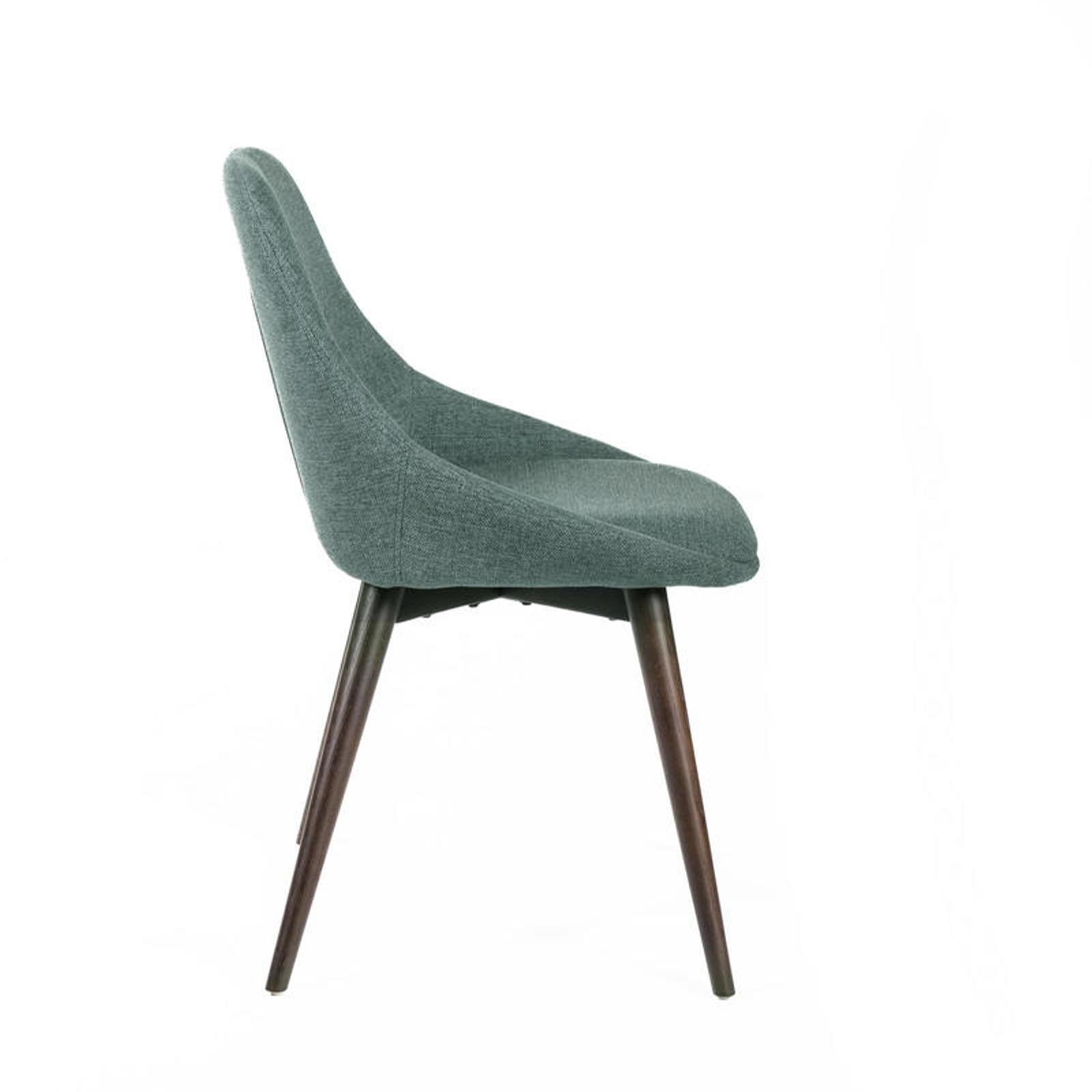 Set of modern dining chairs in "Zaira" fabric with wooden frame, 49x58 cm, 85 cm high