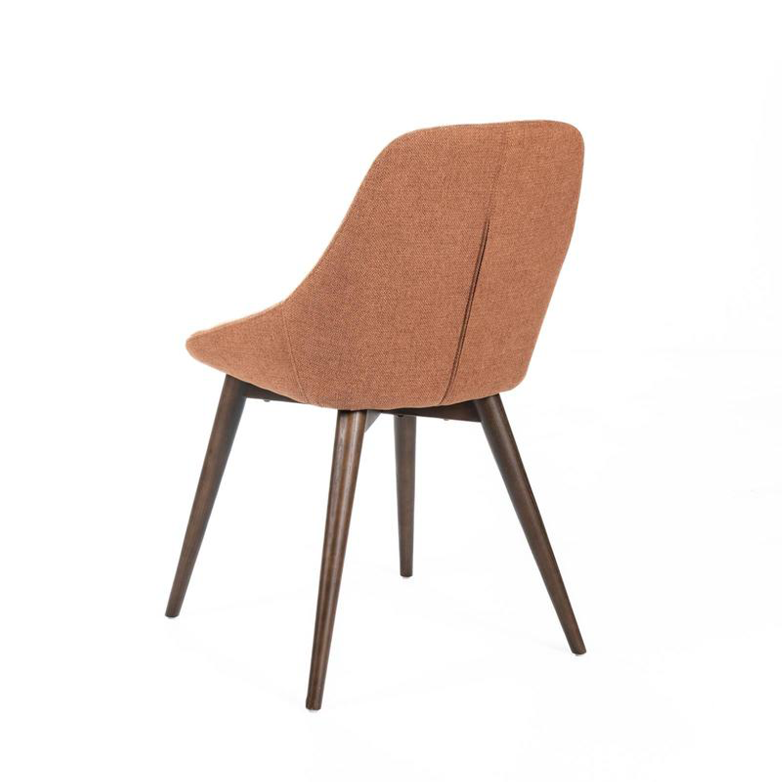 Set of modern dining chairs in "Zaira" fabric with wooden frame, 49x58 cm, 85 cm high