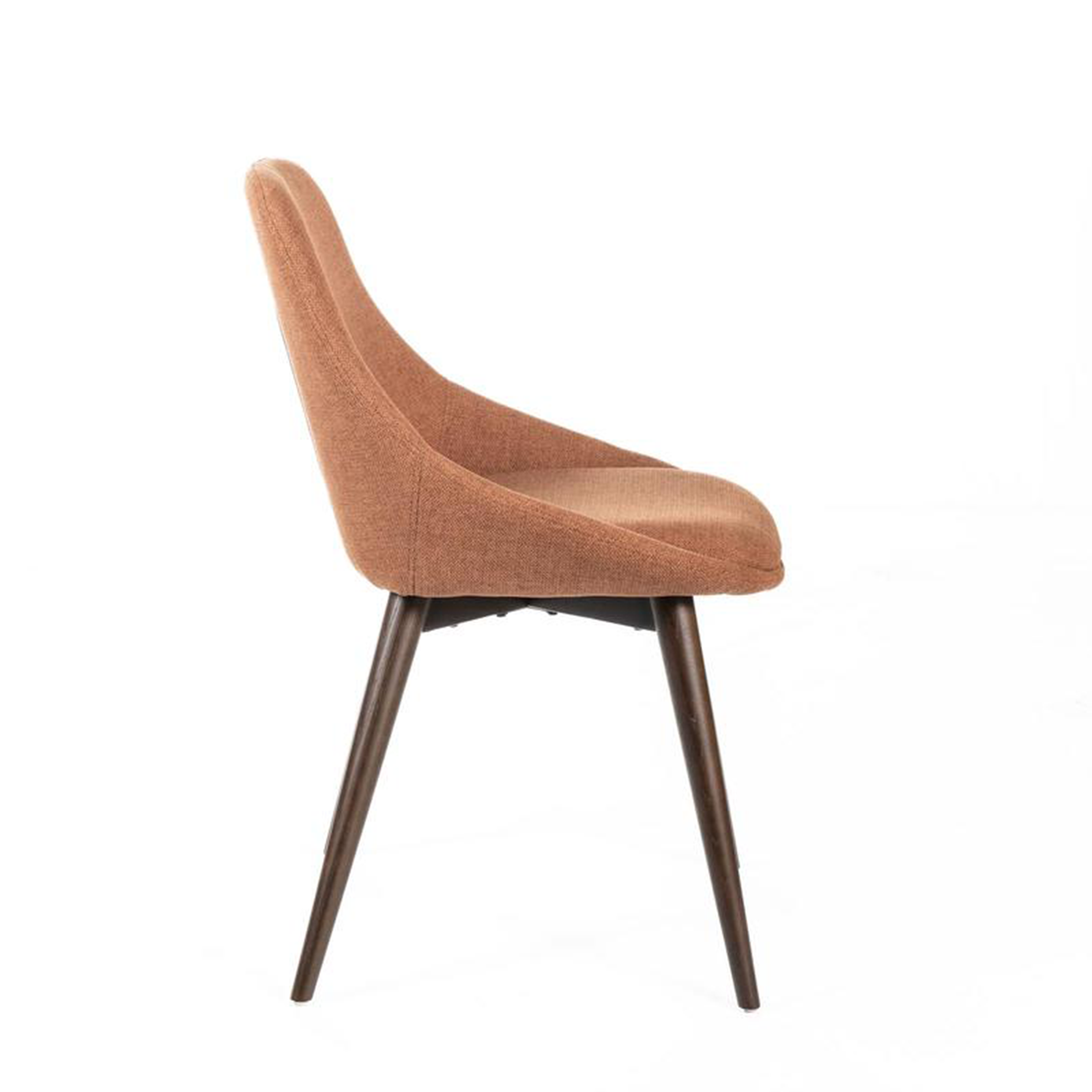 Set of modern dining chairs in "Zaira" fabric with wooden frame, 49x58 cm, 85 cm high