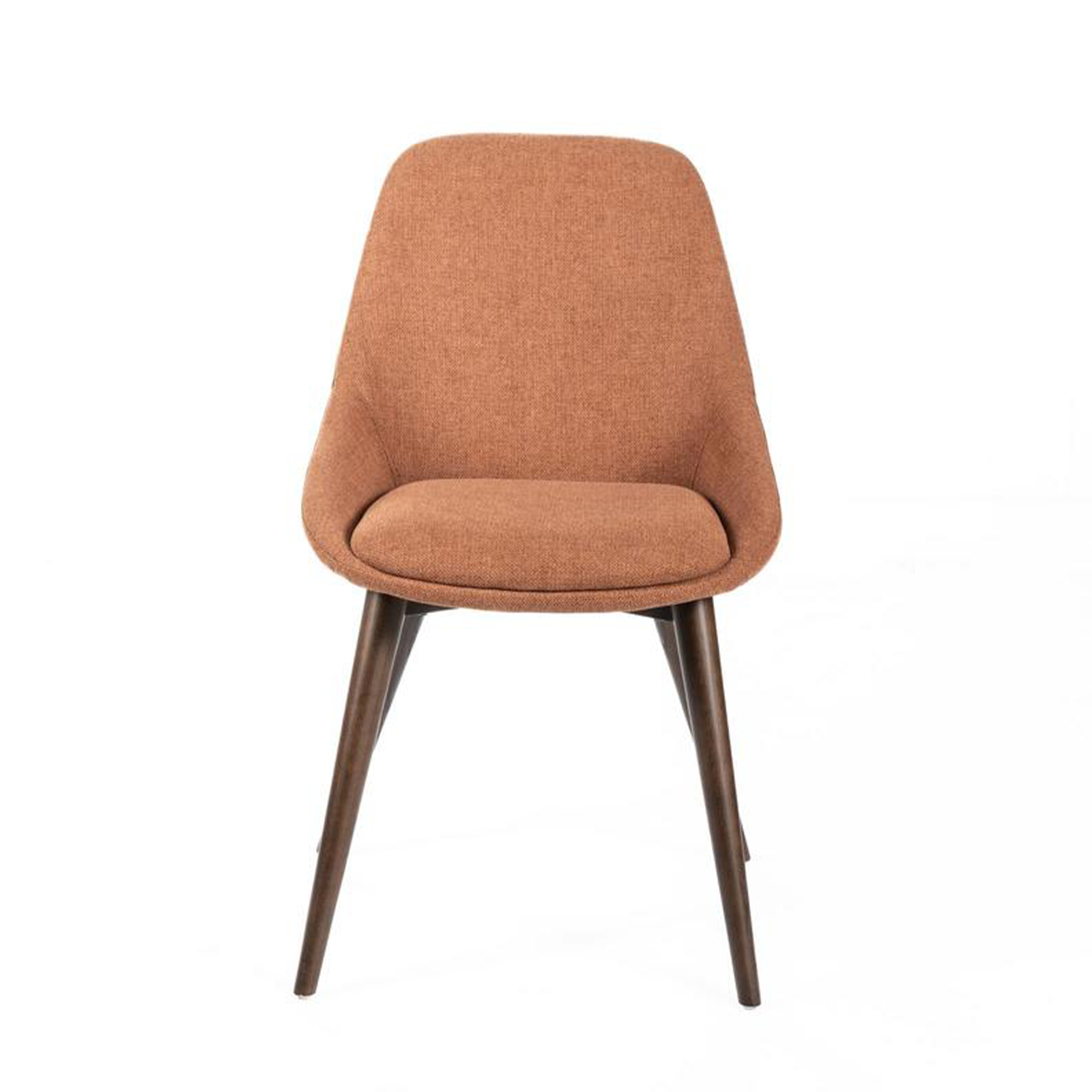 Set of modern dining chairs in "Zaira" fabric with wooden frame, 49x58 cm, 85 cm high