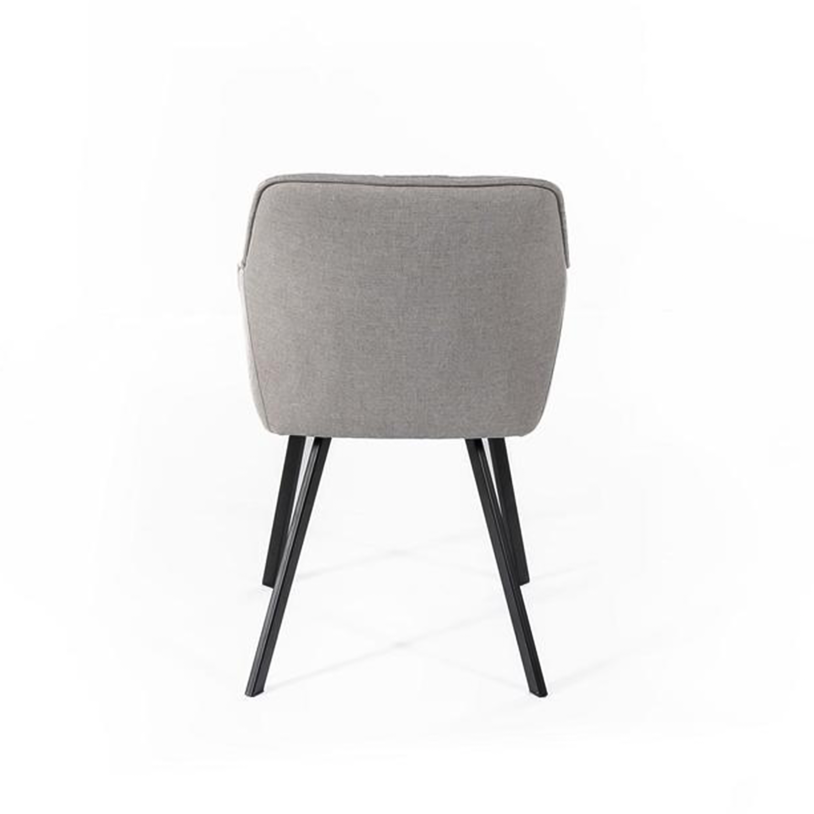 Set of "Dalia" upholstered living room chairs in fabric with painted metal legs, 55x60 cm, 79h