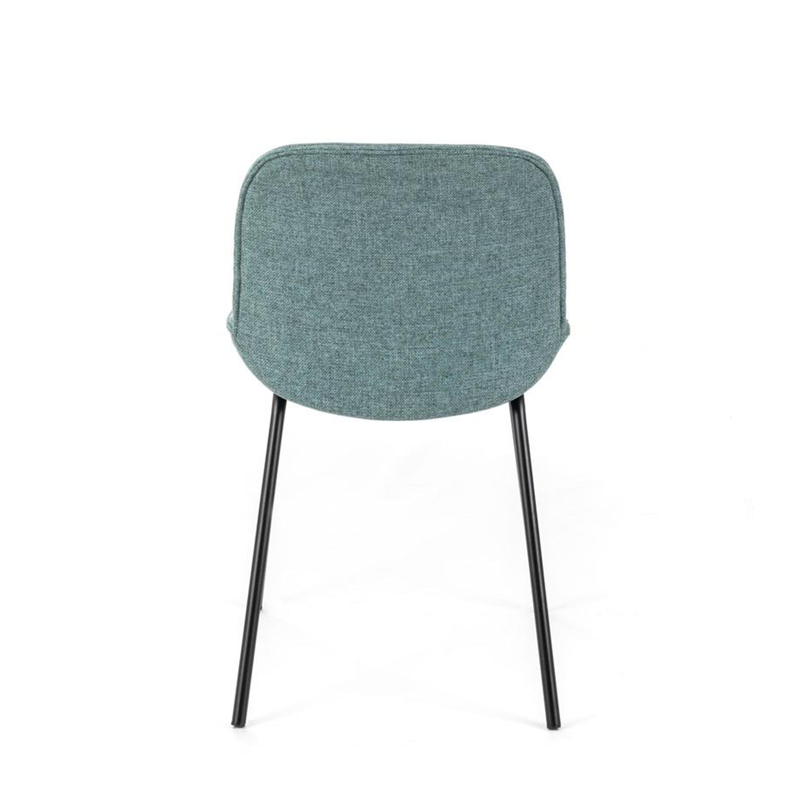 Set of "Sami" fabric dining chairs with elegant modern painted metal legs