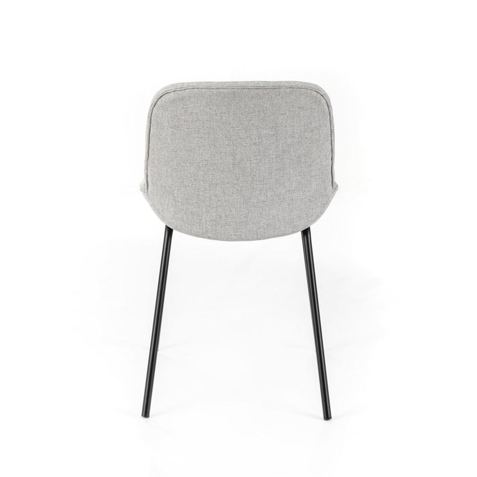 Set of "Sami" fabric dining chairs with elegant modern painted metal legs