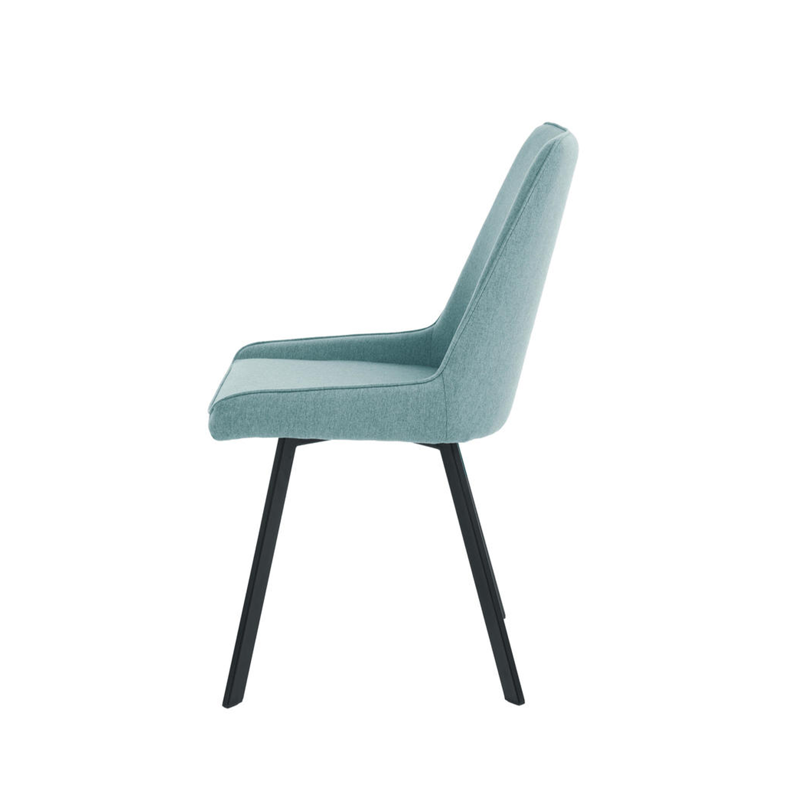 Set of modern "Woody" fabric living room chairs with metal legs, 46x57 cm, 80 cm high