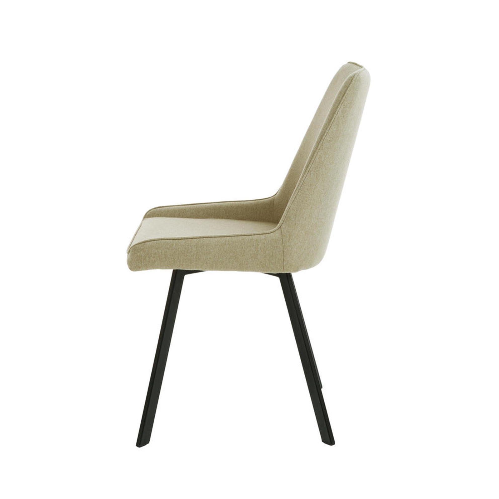 Set of modern "Woody" fabric living room chairs with metal legs, 46x57 cm, 80 cm high