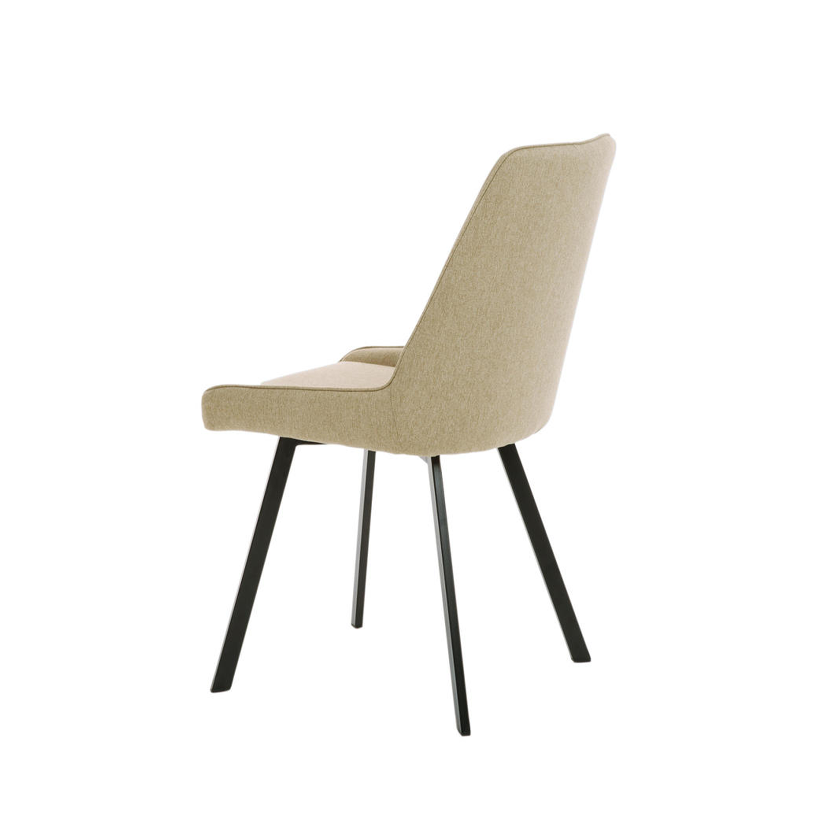 Set of modern "Woody" fabric living room chairs with metal legs, 46x57 cm, 80 cm high