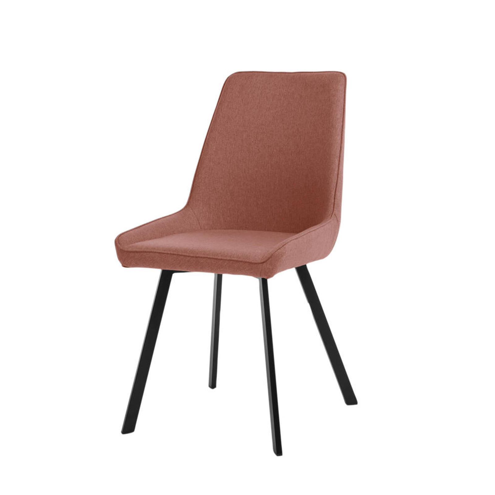 Set of modern "Woody" fabric living room chairs with metal legs, 46x57 cm, 80 cm high