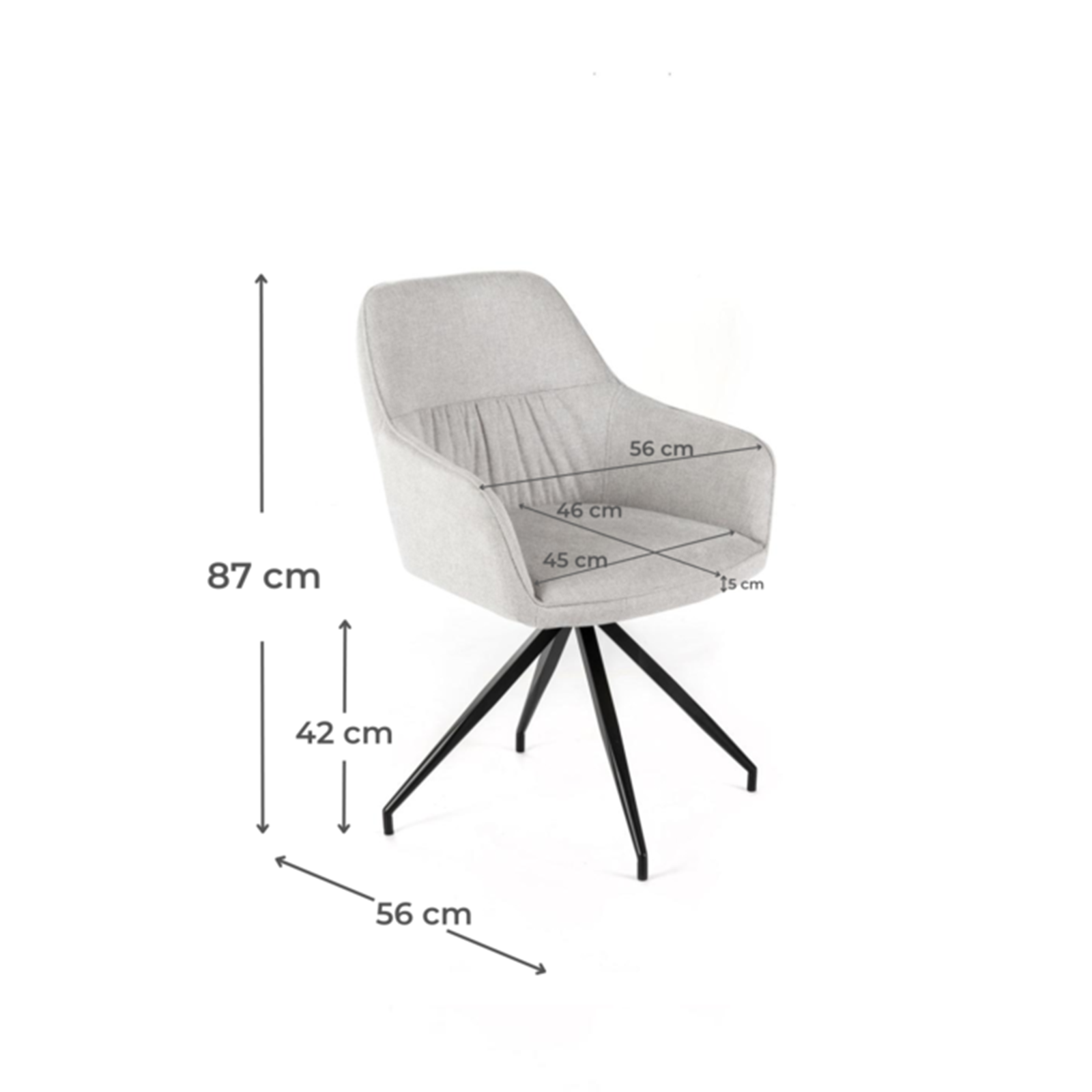 Anemone Upholstered Chair Set, Modern Fabric Living Room Armchairs