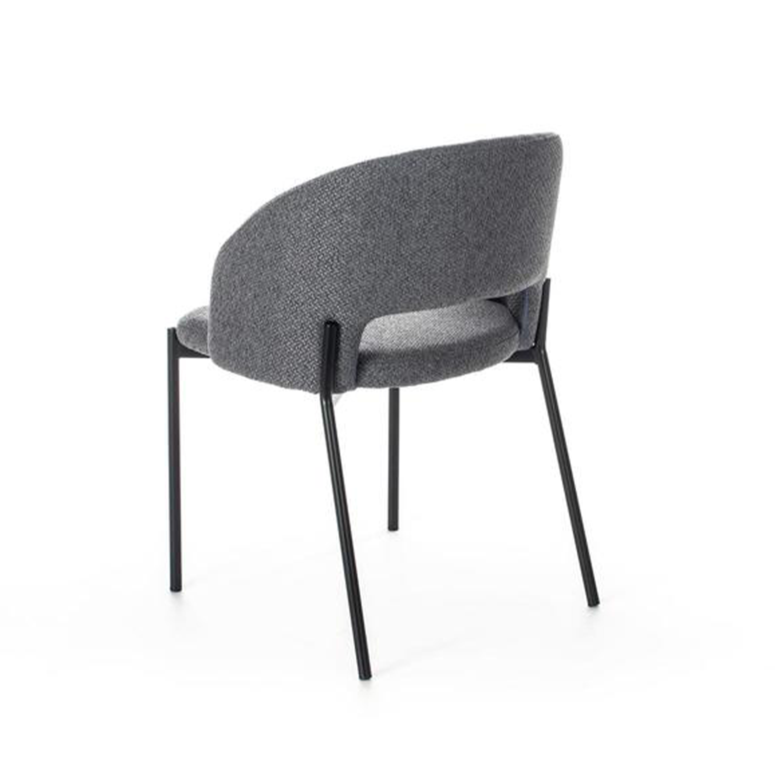 Set of modern upholstered "Erica" ​​dining chairs in fabric, 56x52 cm, 78.5 cm high.