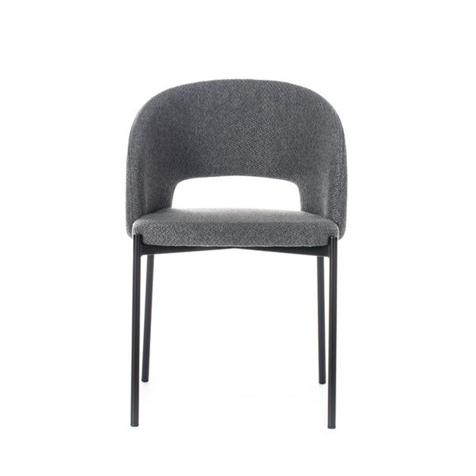 Set of modern upholstered "Erica" ​​dining chairs in fabric, 56x52 cm, 78.5 cm high.