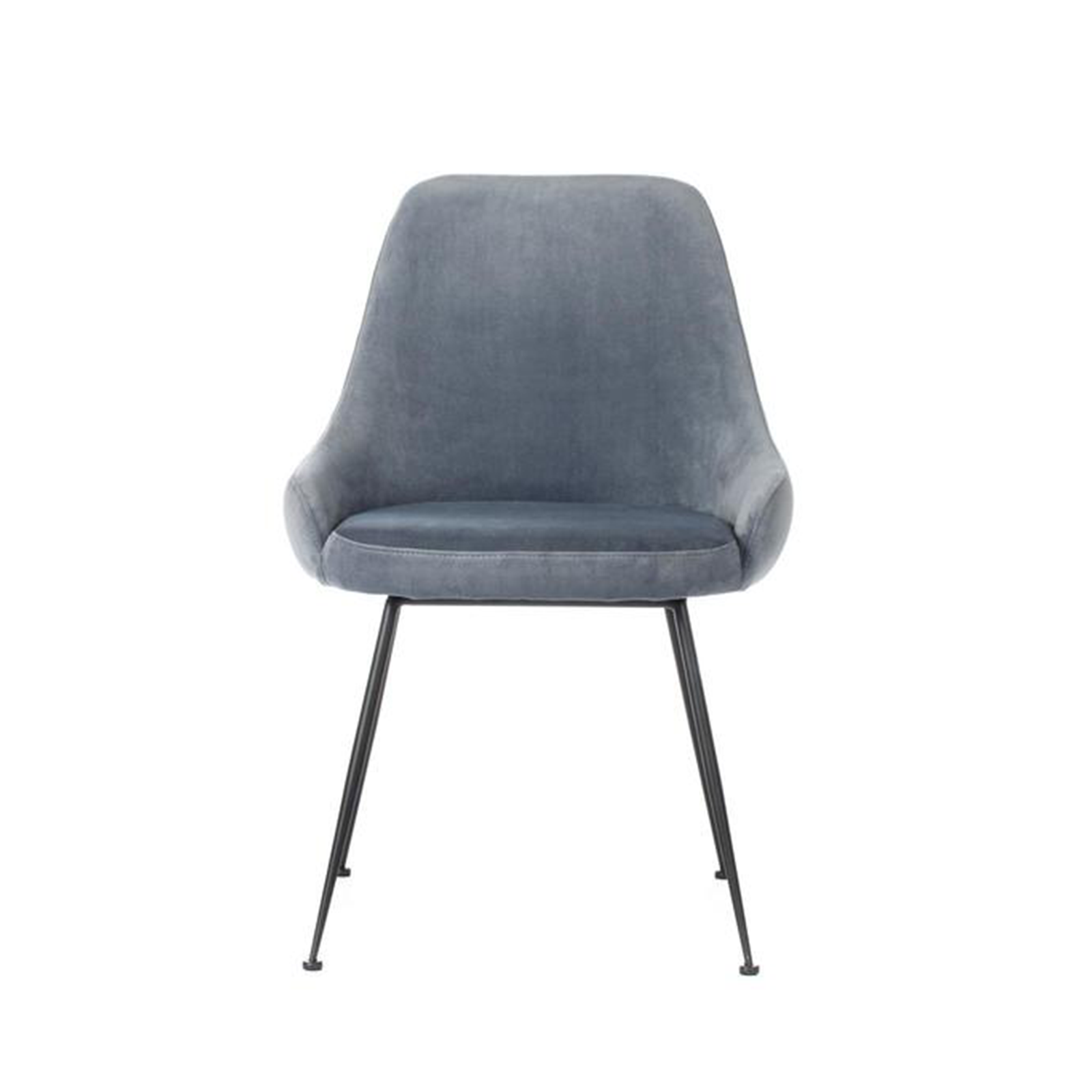 Modern padded chair "Alyssa" velvet effect cm 49.5x48.5 80h