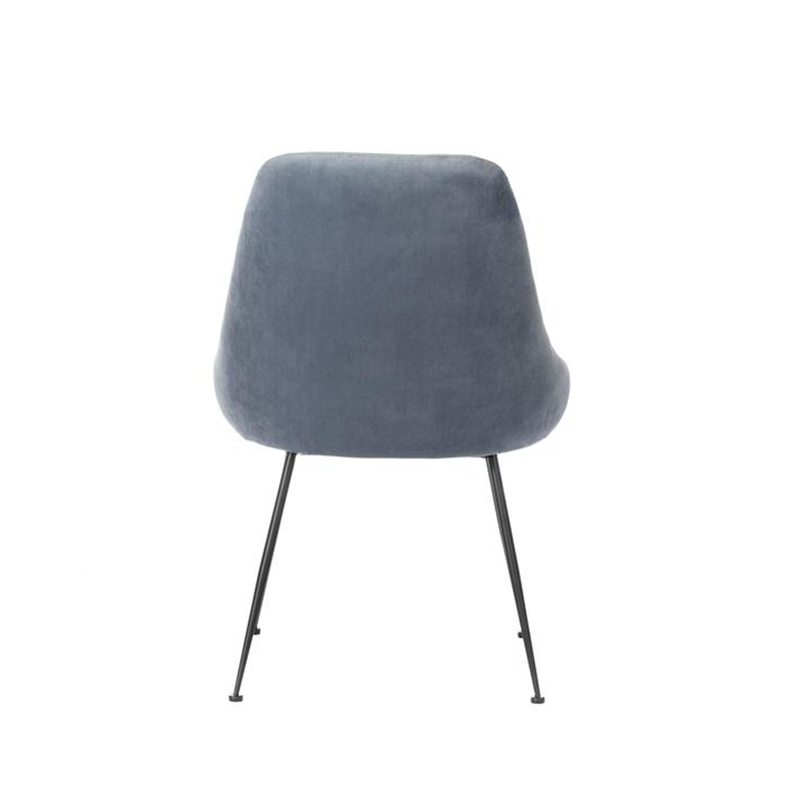 Modern padded chair "Alyssa" velvet effect cm 49.5x48.5 80h