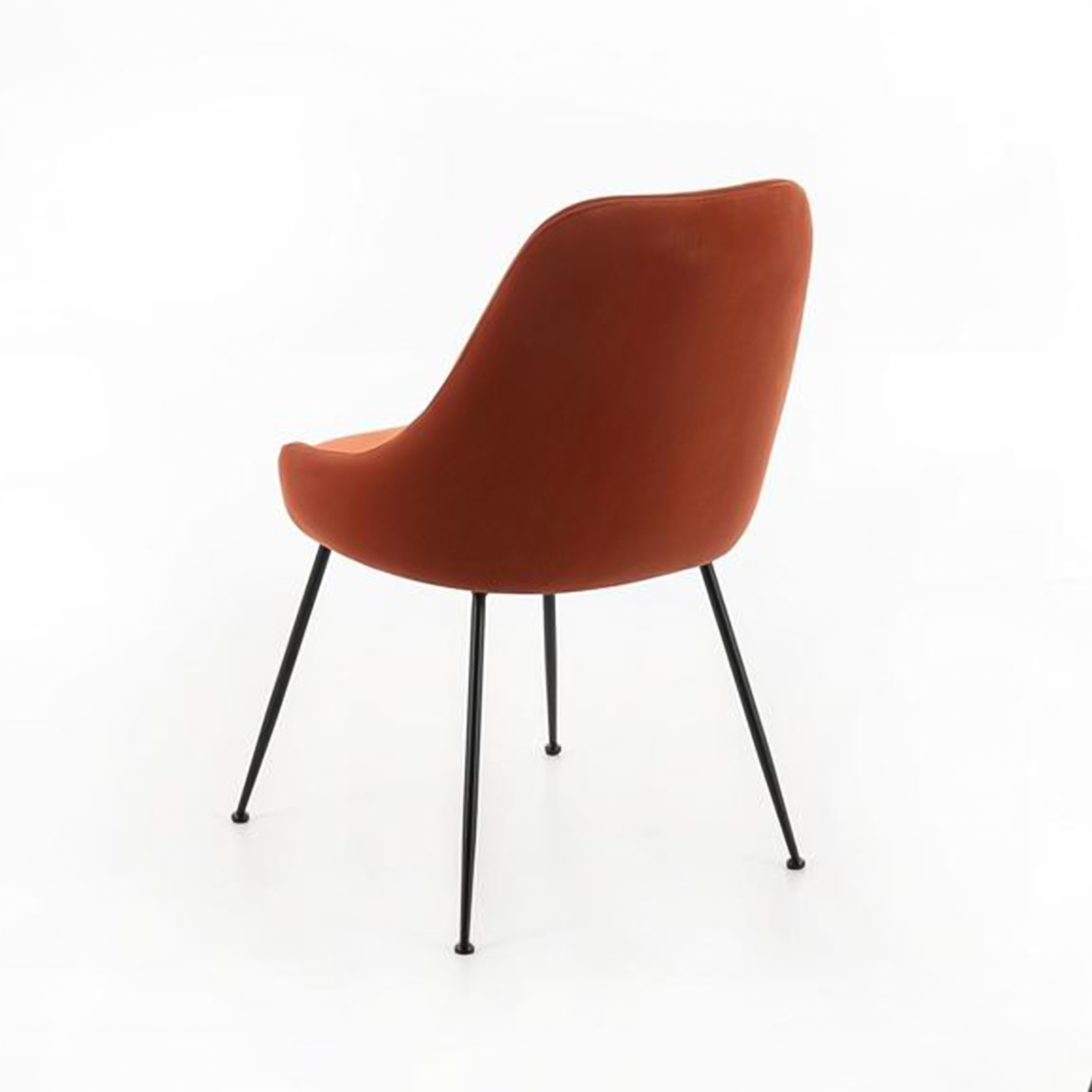 Modern padded chair "Alyssa" velvet effect cm 49.5x48.5 80h