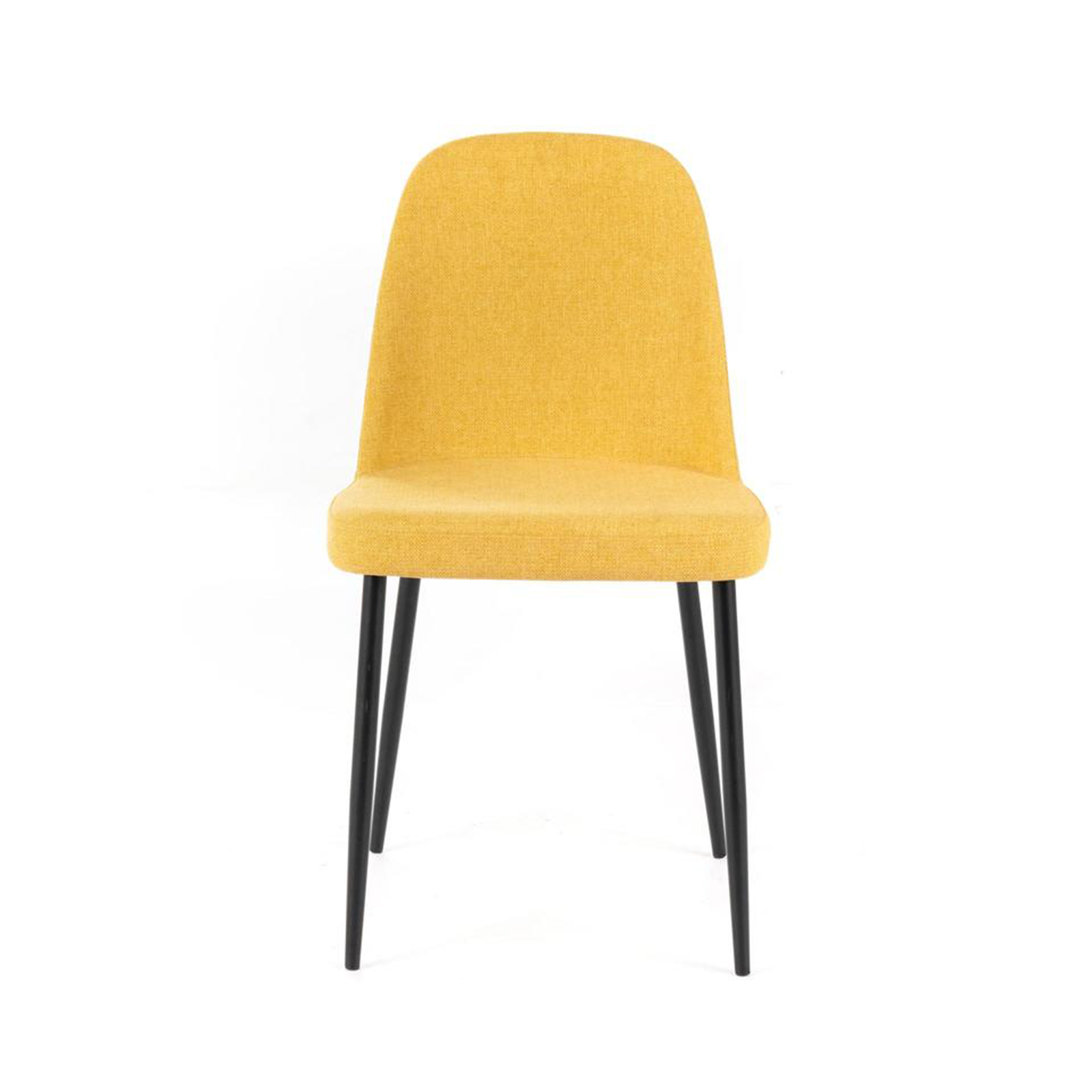 Set of modern "Giglio" fabric chairs with painted metal legs, 46x55 cm, 85 cm high