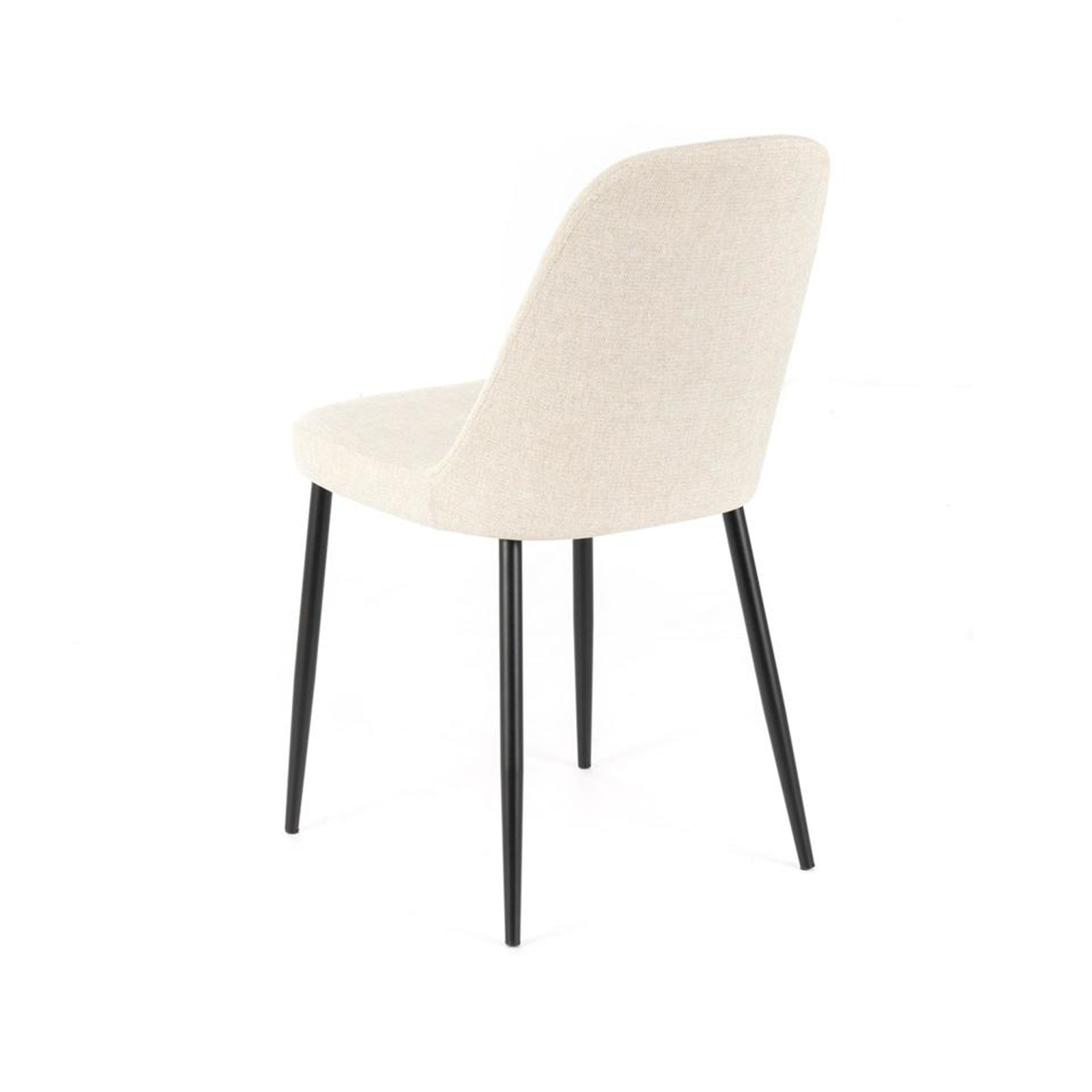 Set of modern "Giglio" fabric chairs with painted metal legs, 46x55 cm, 85 cm high