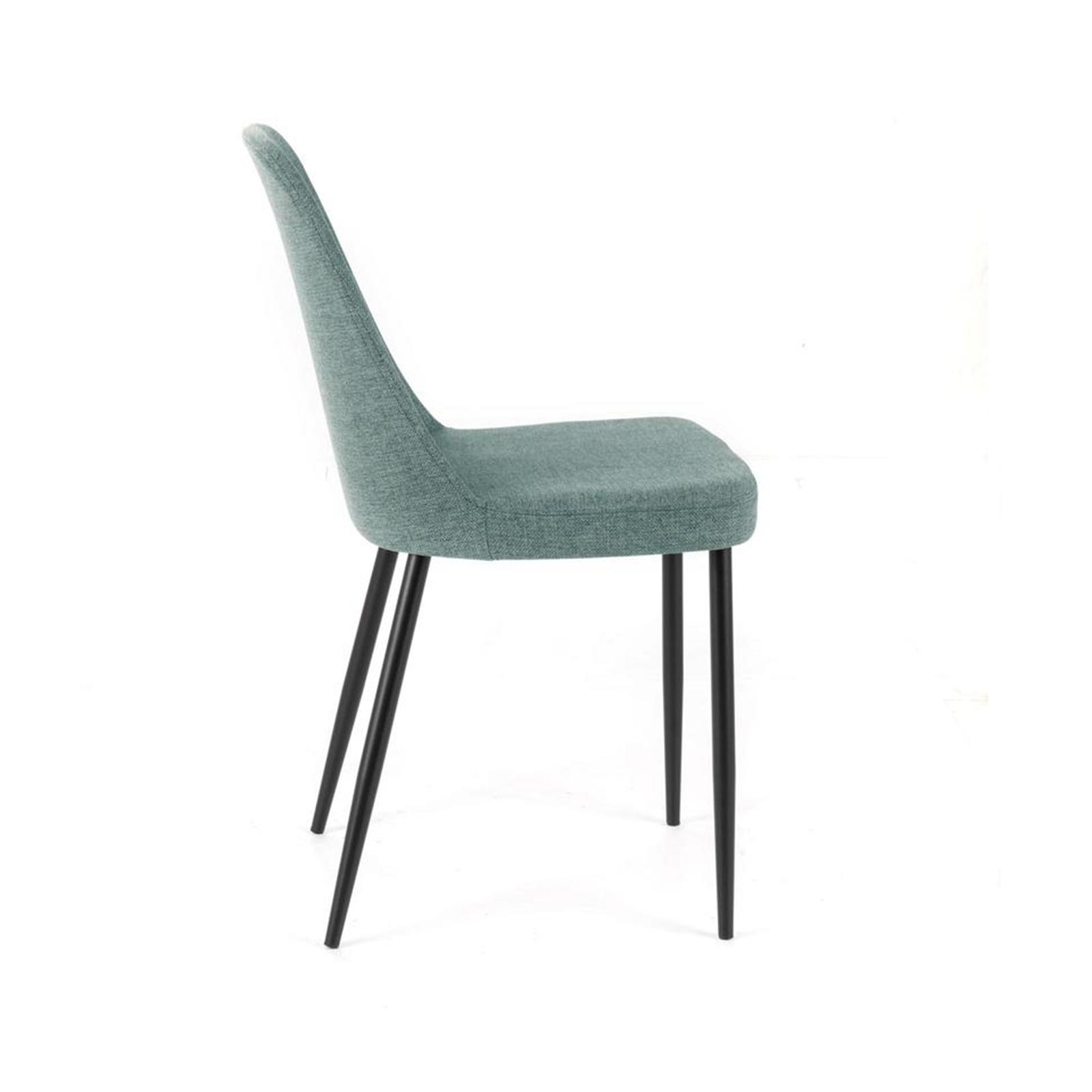 Set of modern "Giglio" fabric chairs with painted metal legs, 46x55 cm, 85 cm high