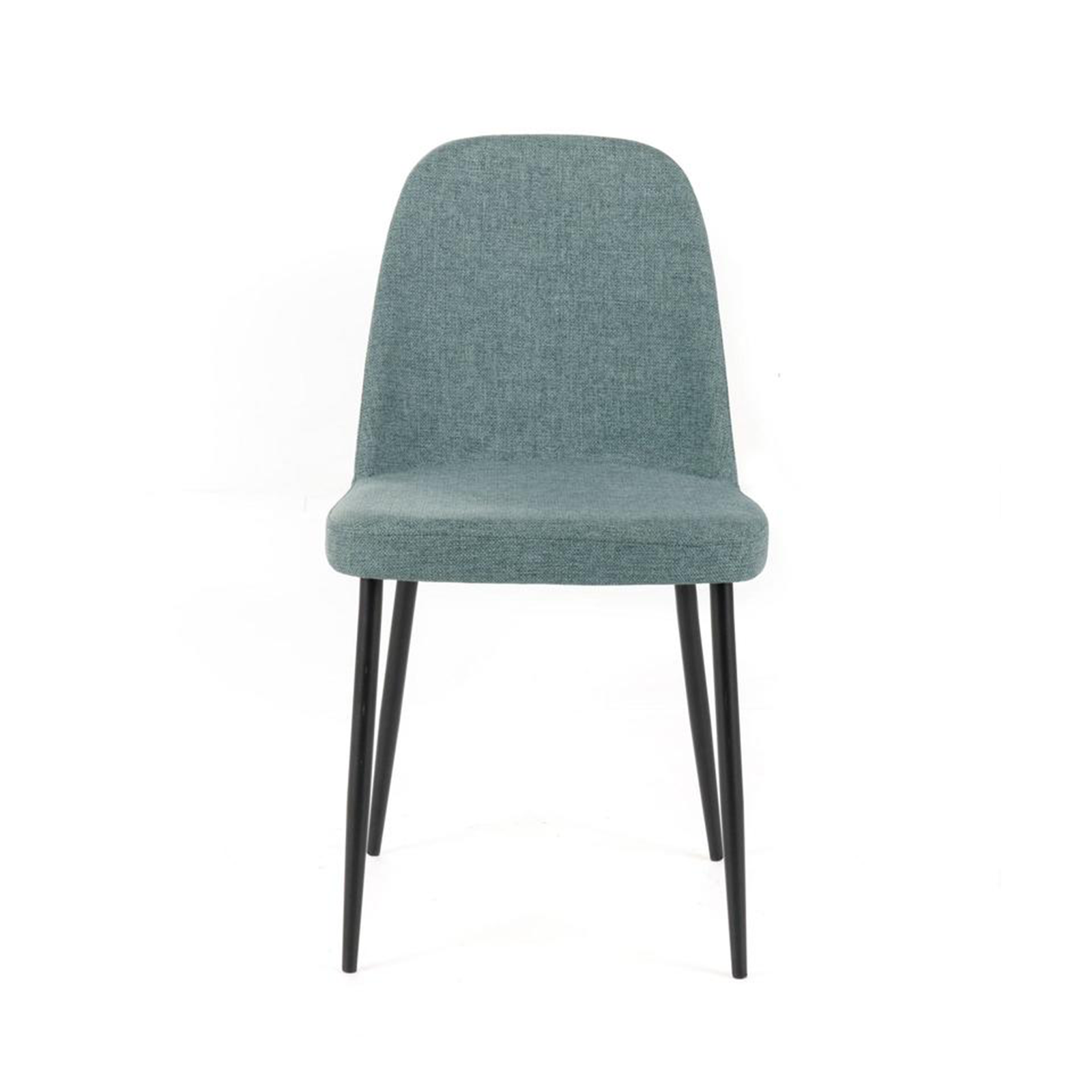 Set of modern "Giglio" fabric chairs with painted metal legs, 46x55 cm, 85 cm high