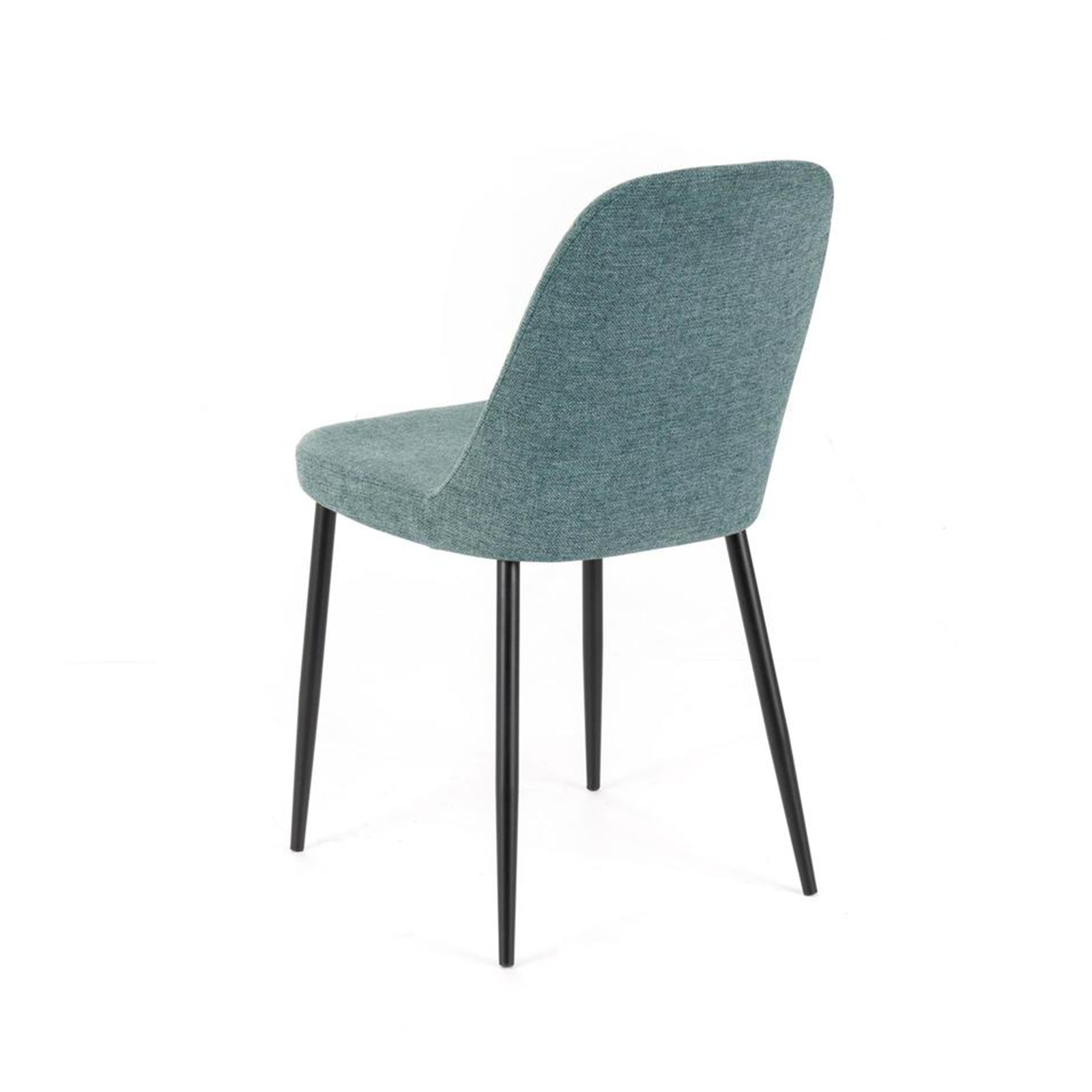Set of modern "Giglio" fabric chairs with painted metal legs, 46x55 cm, 85 cm high