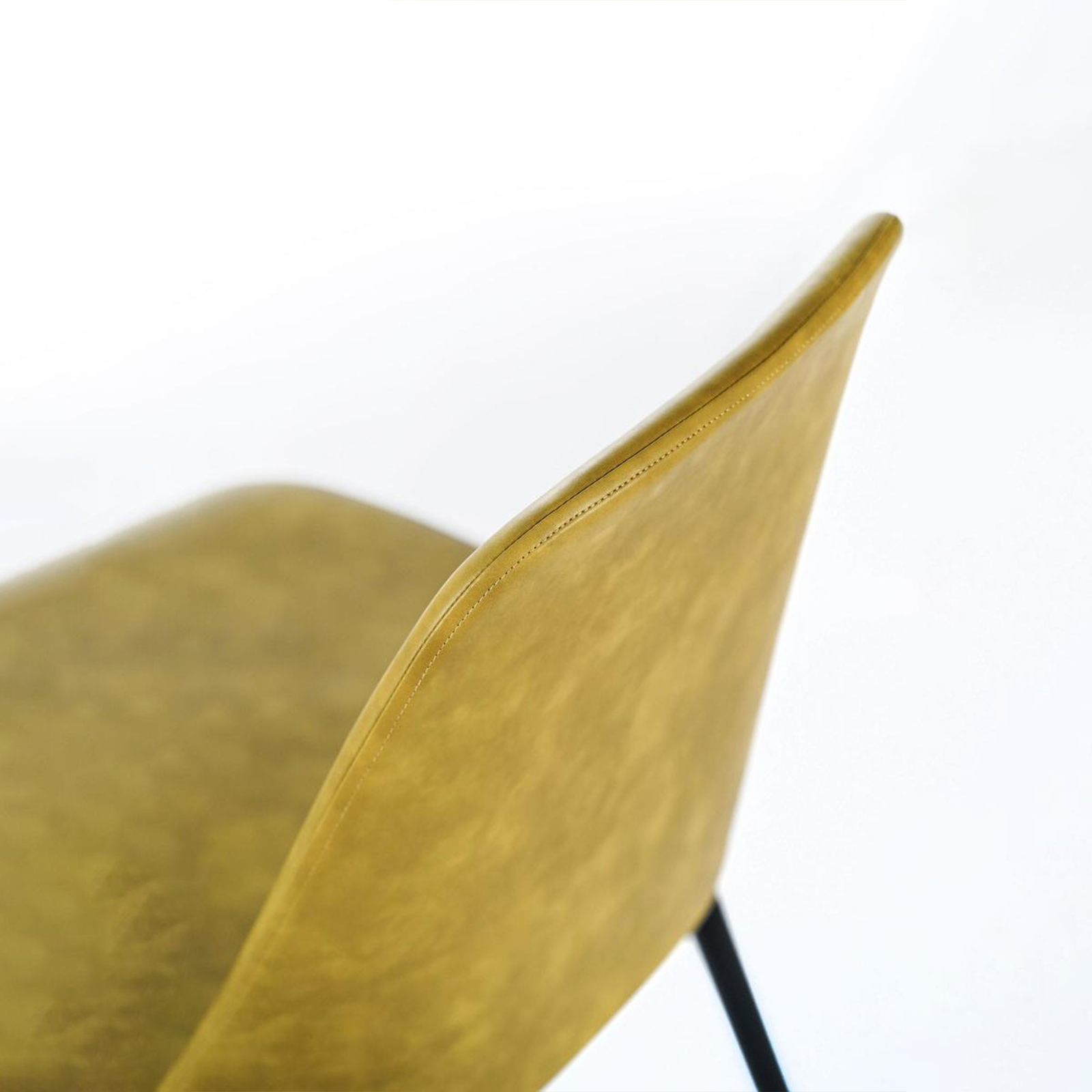 Set of modern "Damasco" dining chairs upholstered in soft-touch faux leather