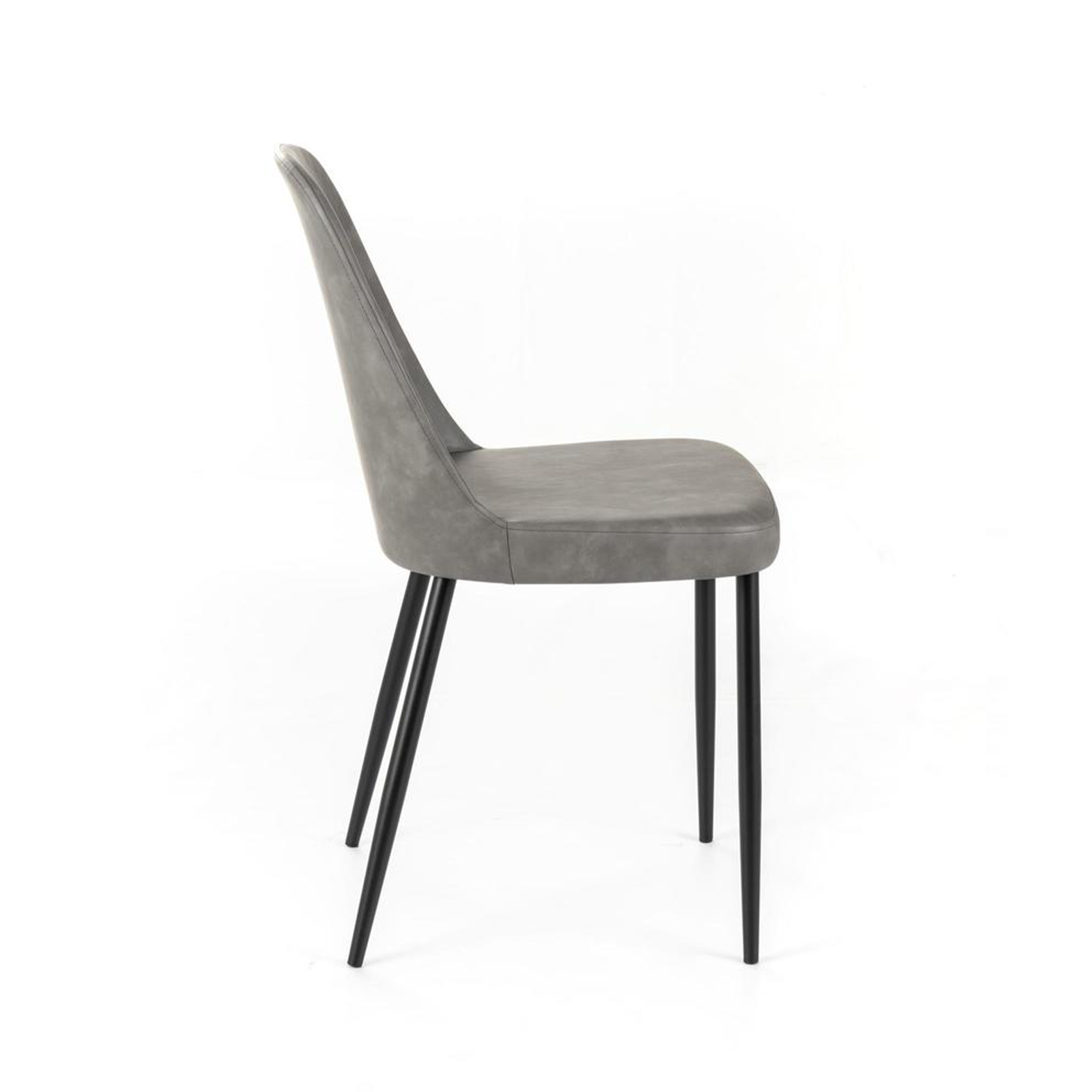 Set of modern "Damasco" dining chairs upholstered in soft-touch faux leather