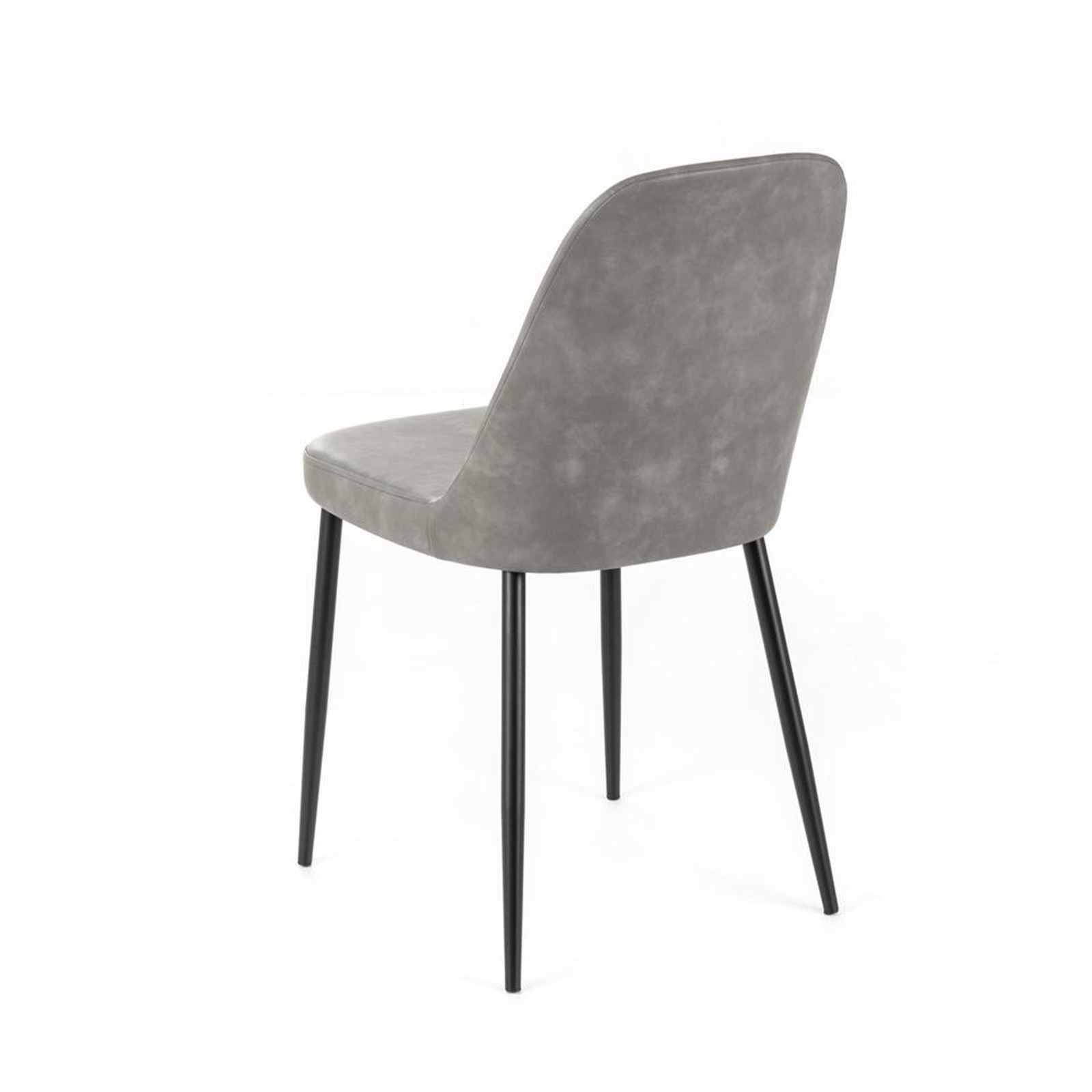 Set of modern "Damasco" dining chairs upholstered in soft-touch faux leather