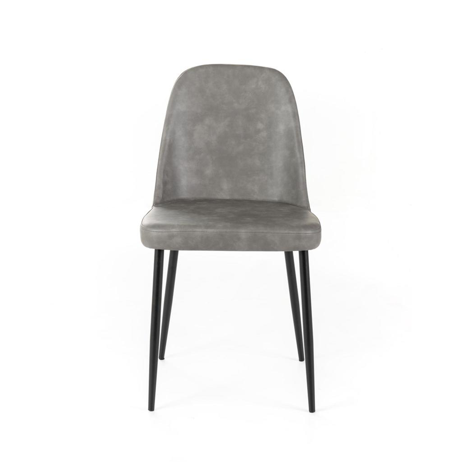 Set of modern "Damasco" dining chairs upholstered in soft-touch faux leather