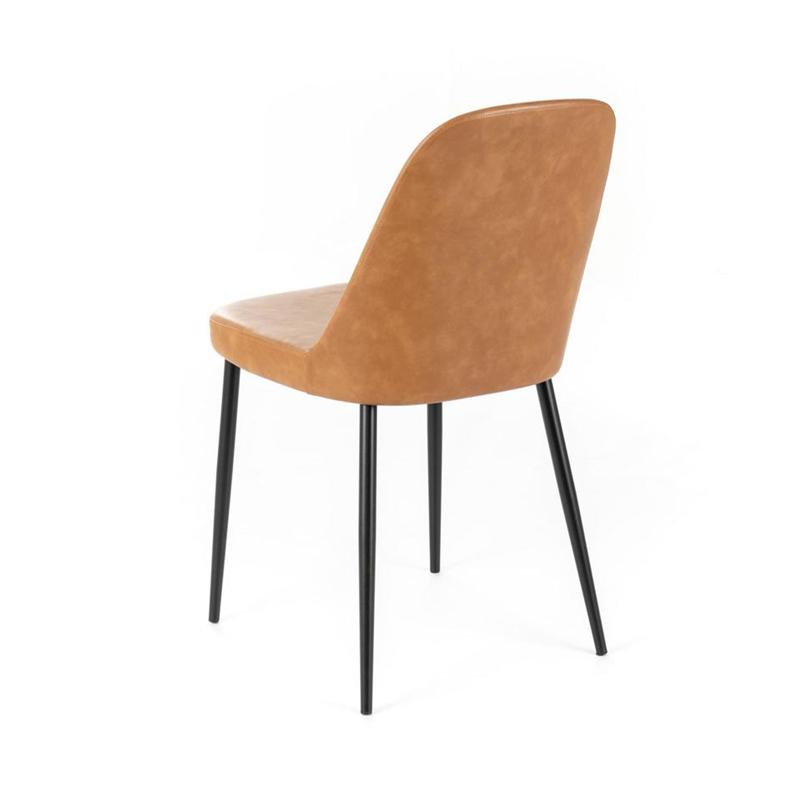Set of modern "Damasco" dining chairs upholstered in soft-touch faux leather