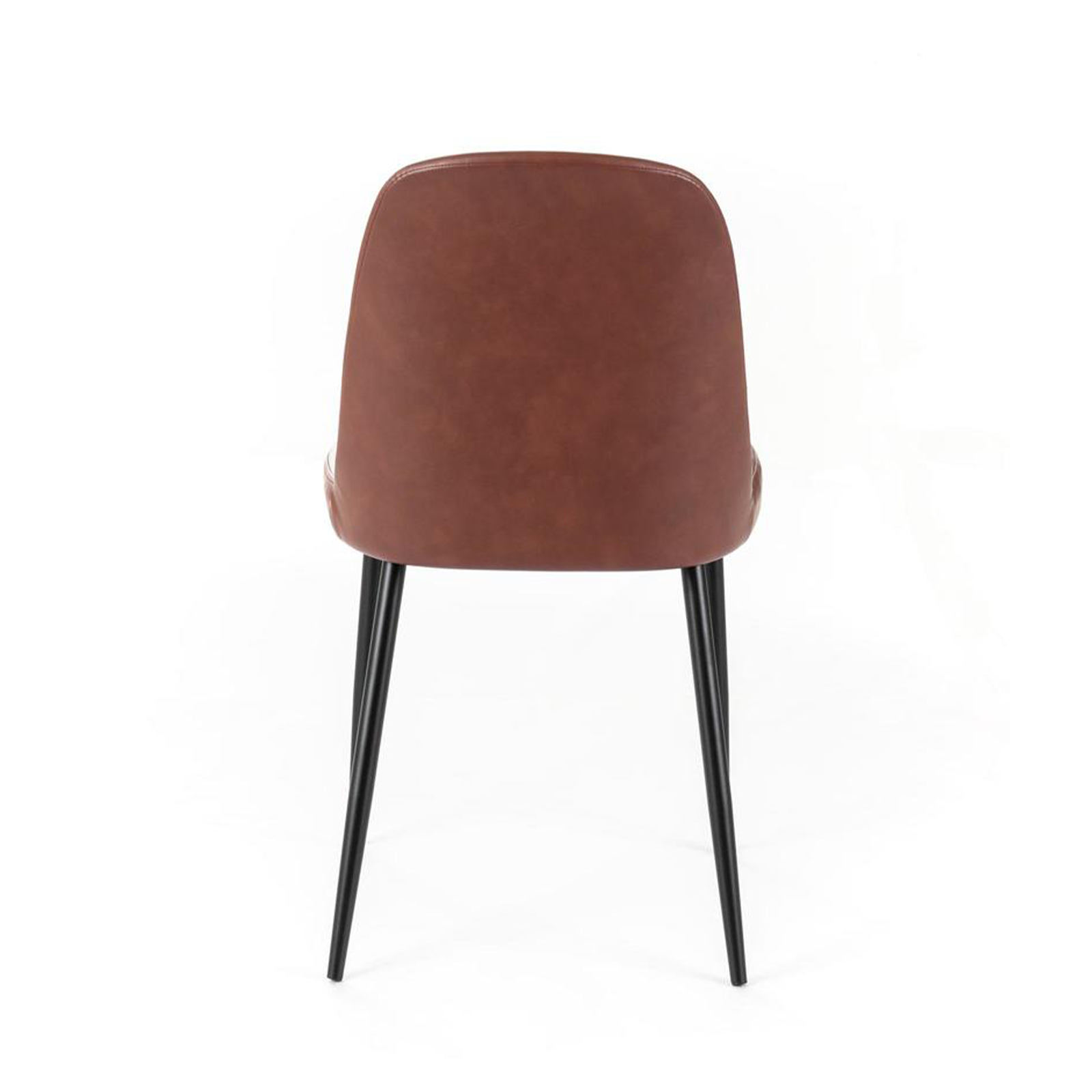 Set of modern "Damasco" dining chairs upholstered in soft-touch faux leather