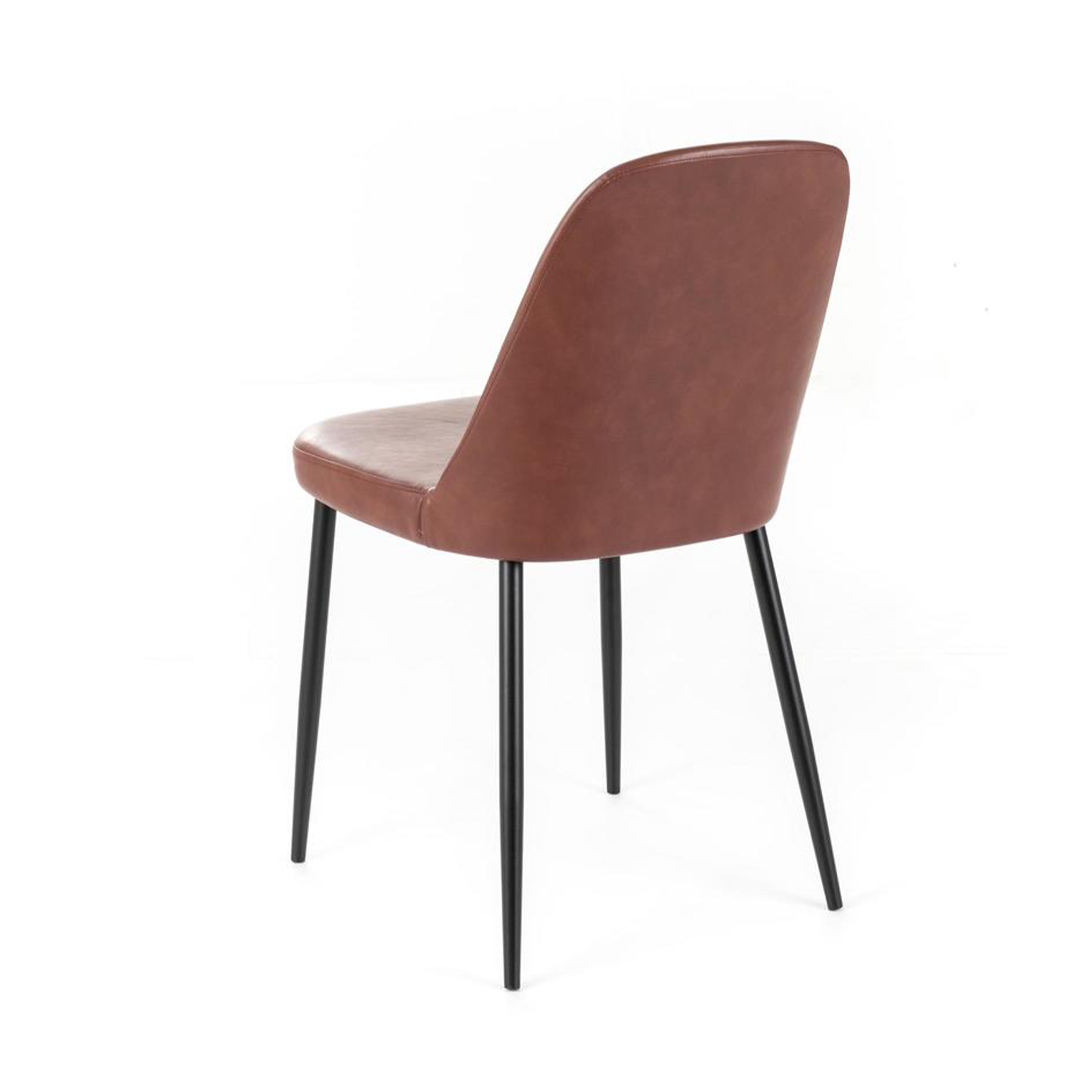Set of modern "Damasco" dining chairs upholstered in soft-touch faux leather