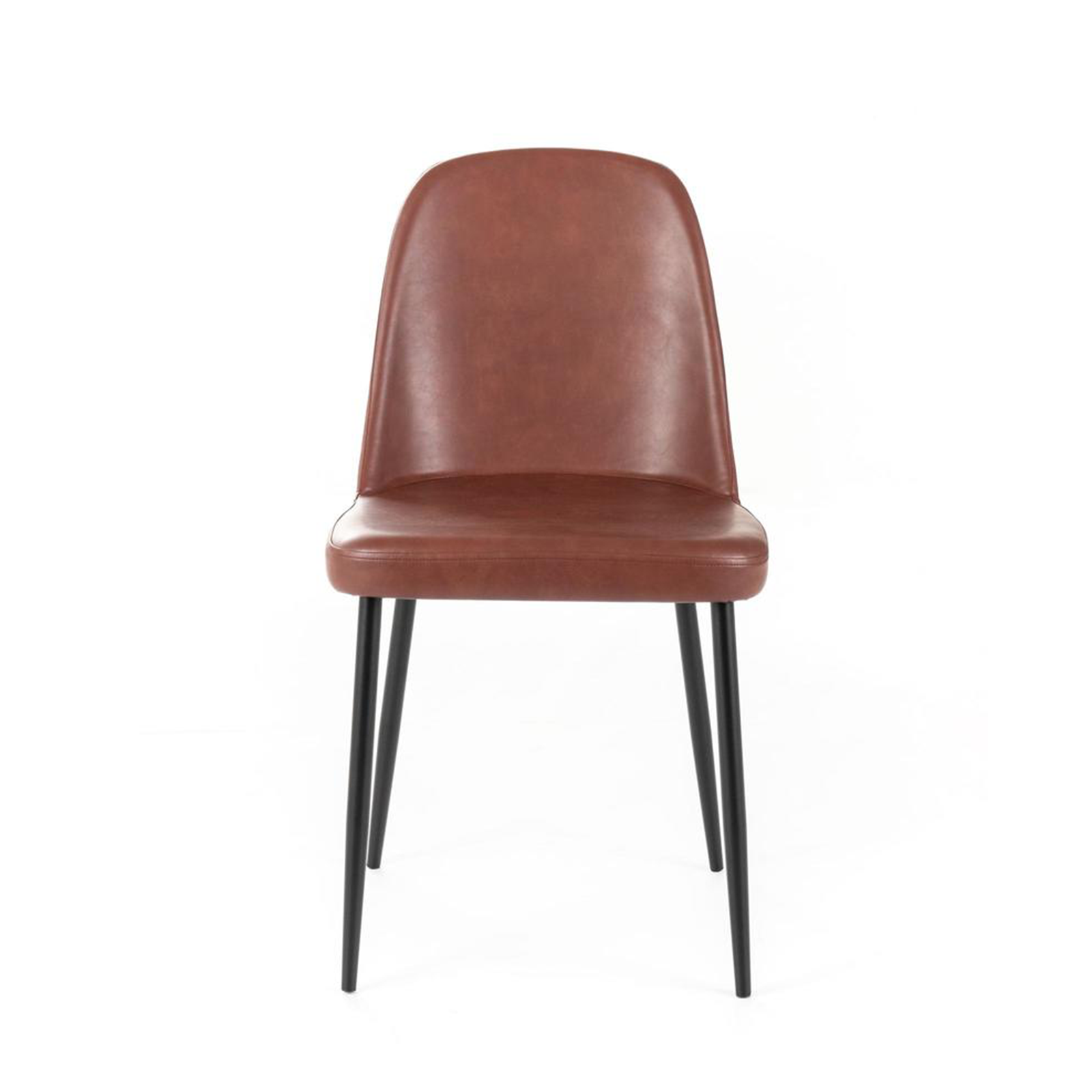 Set of modern "Damasco" dining chairs upholstered in soft-touch faux leather