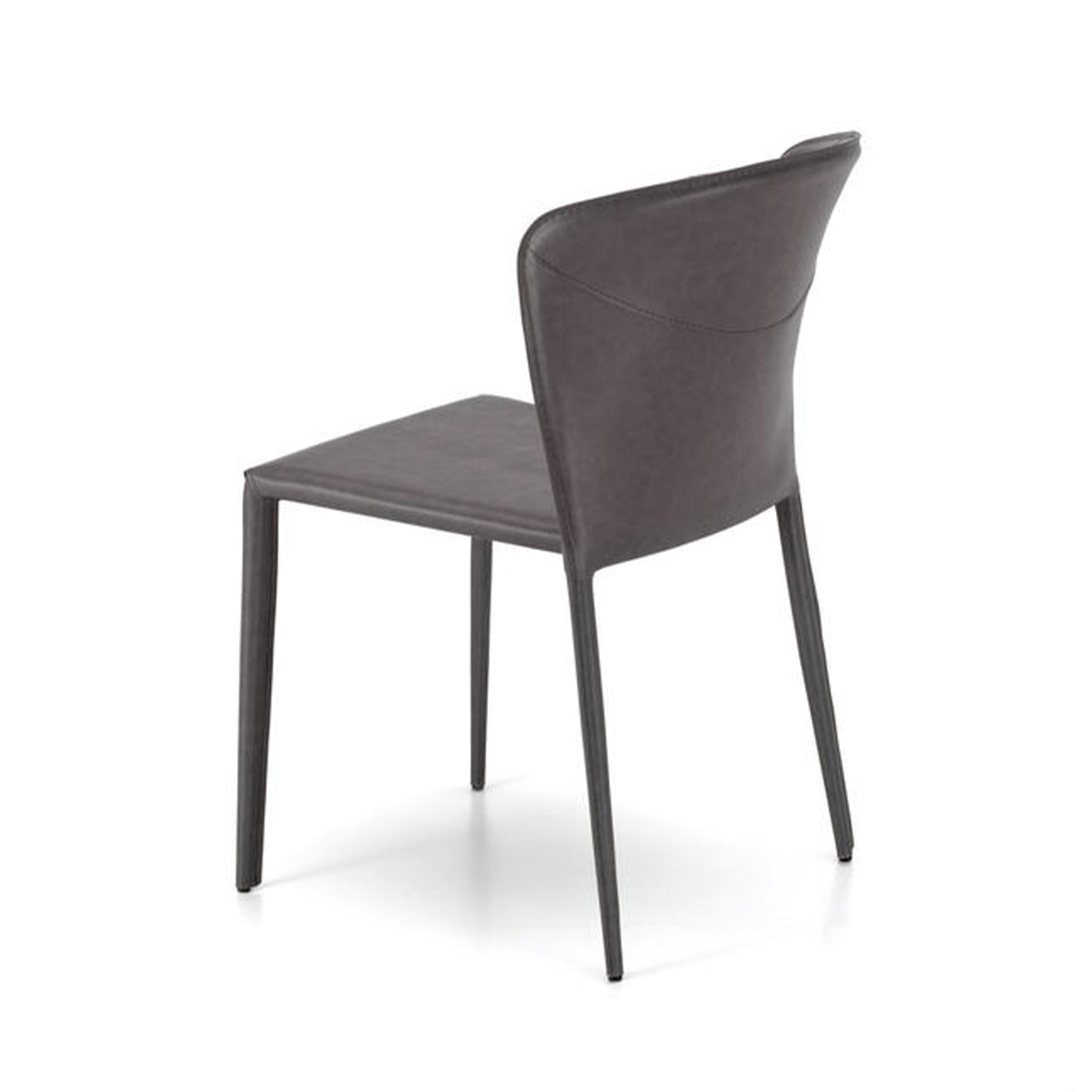 Set of modern "Glicine" faux leather chairs for the living room, elegant, 56x49 cm, 82 cm high.