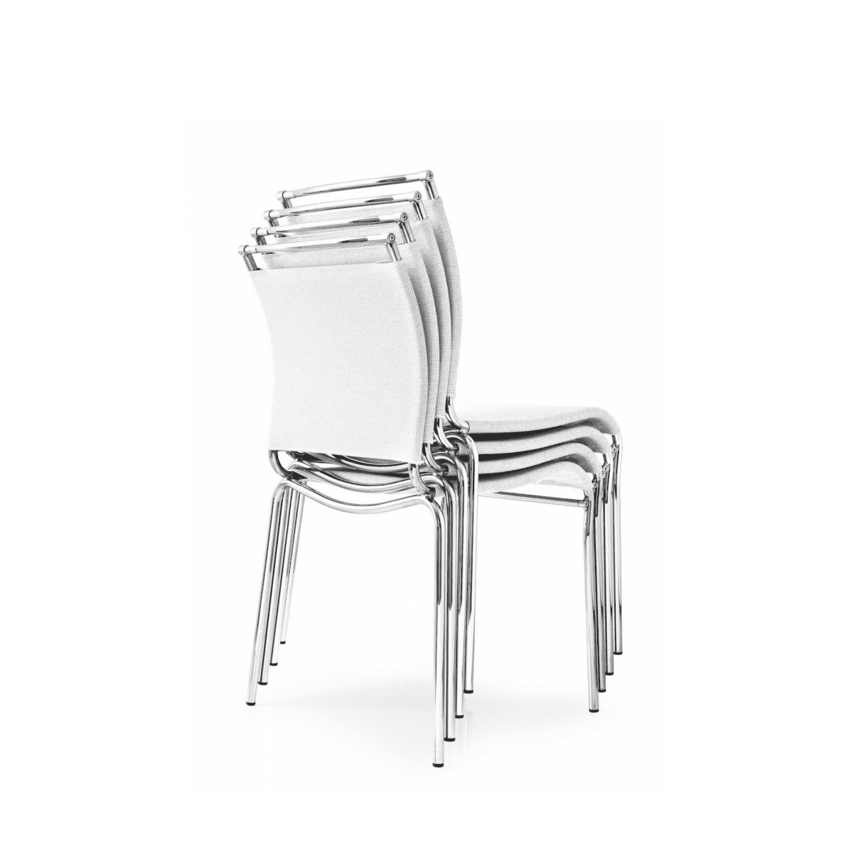 Set di sedie moderne da soggiorno "Air" in tessuto traspirante cm 53x55 84h - MondoViro