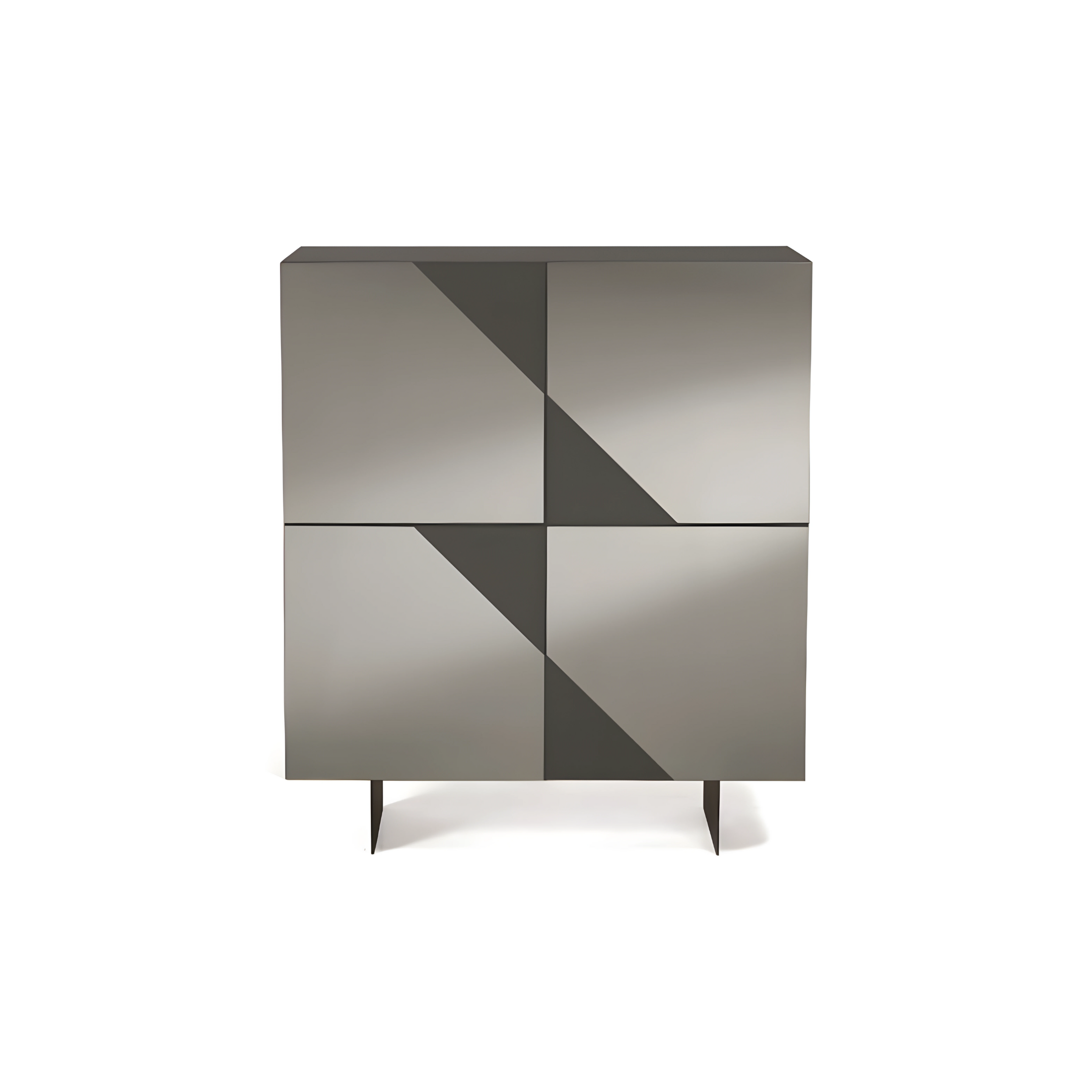 4-door sideboard with "Mirrors" mirror, already assembled, 120x50 cm, h140 cm