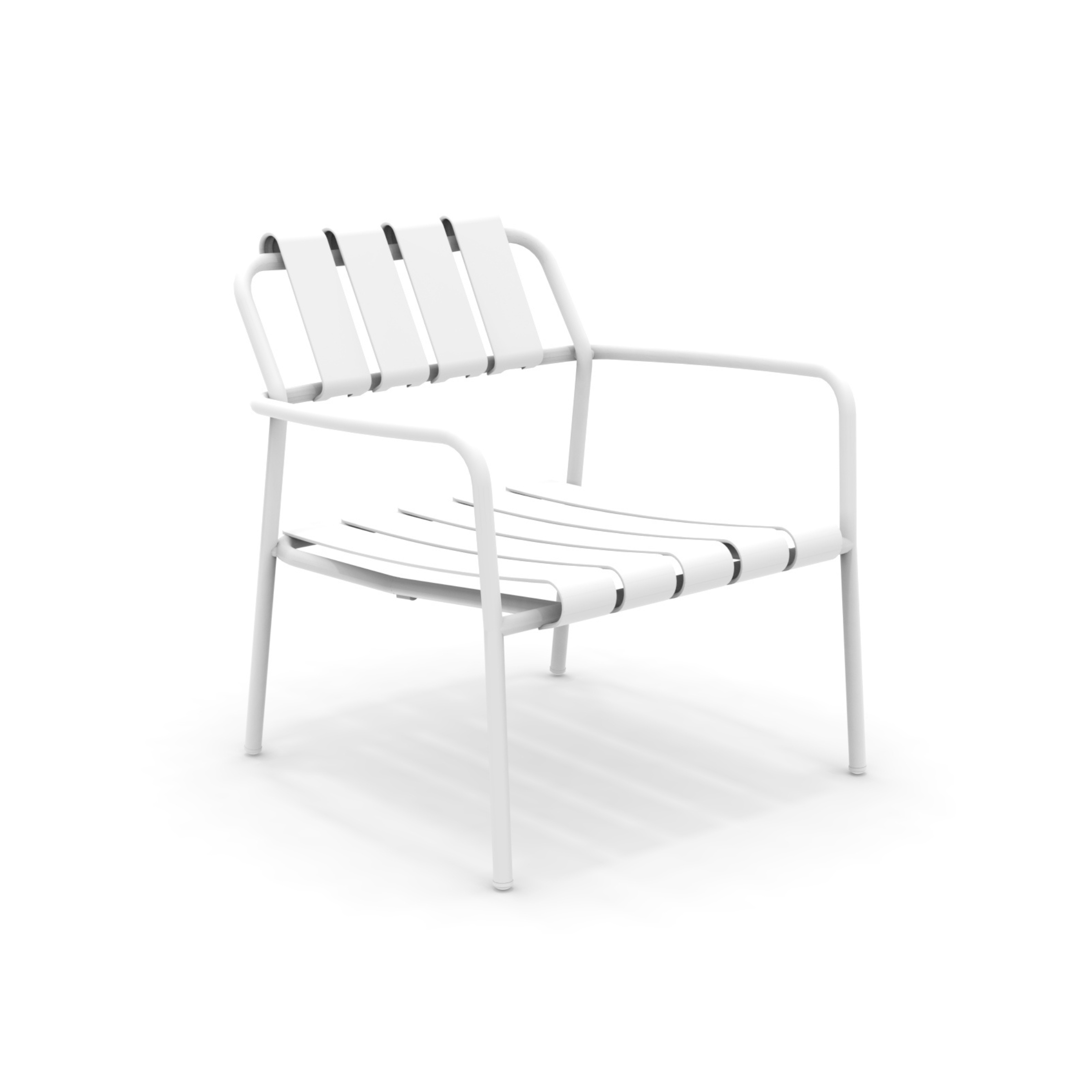 Low aluminum garden armchair "Verdea" lounge chair 72x70 cm 76h