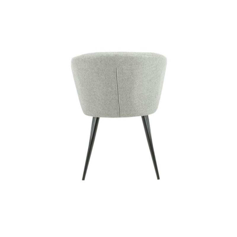 Set of "Krid" dining chairs upholstered in fabric with black metal legs, 44x41 cm, 82h