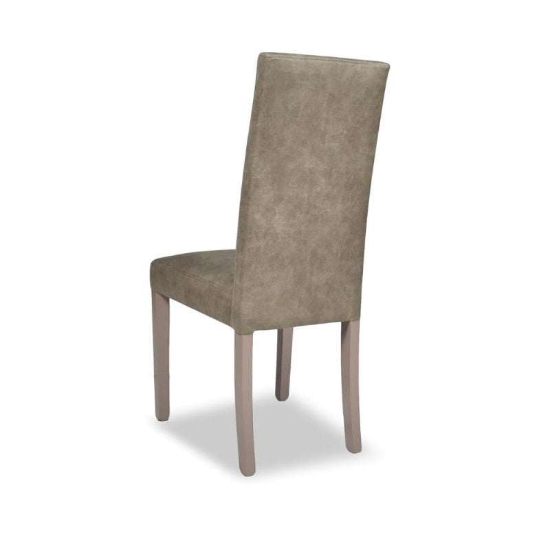 Set of "Nancy" dining chairs upholstered in fabric with wooden legs cm 47x47 101h