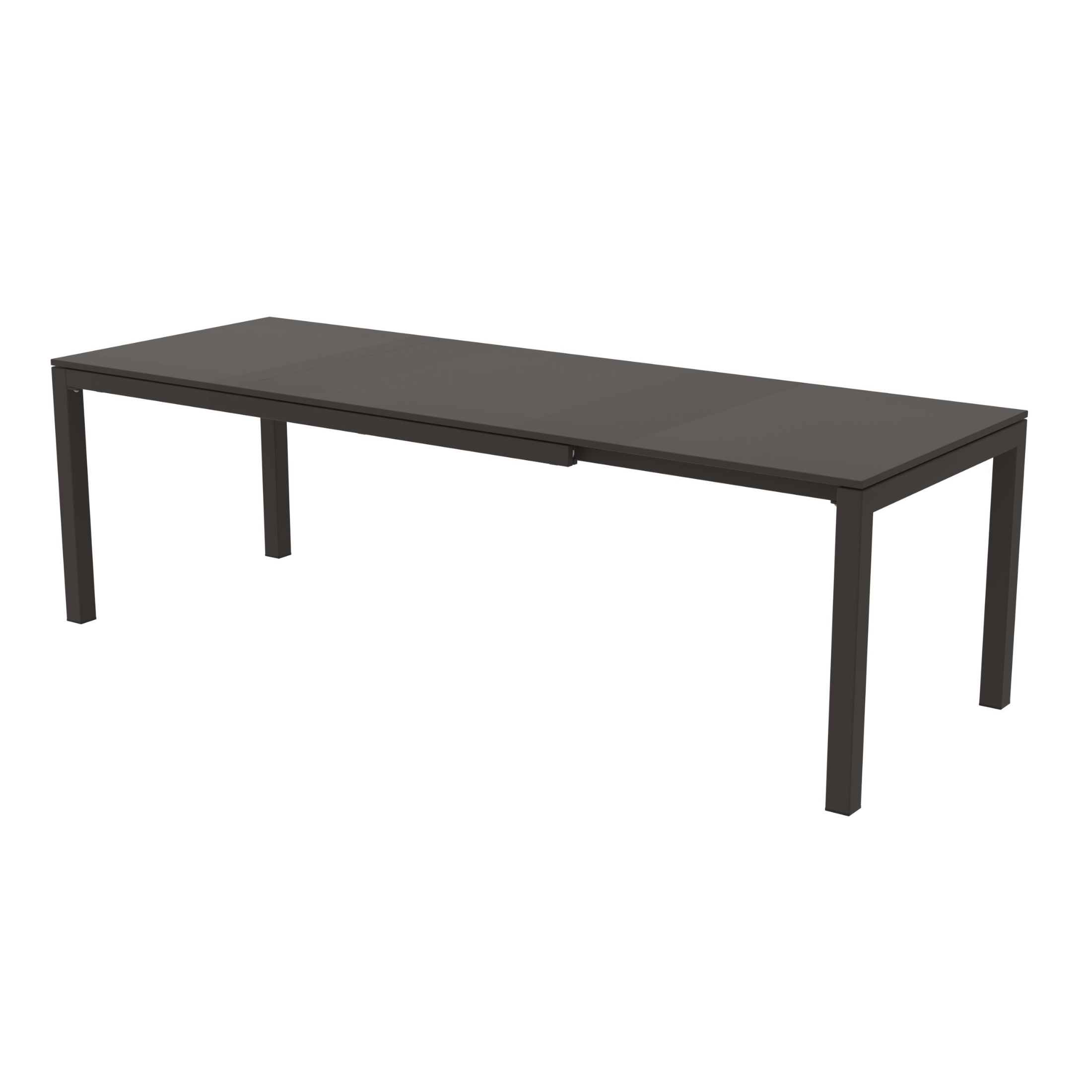 Extendable "Extia" painted metal garden table for modern use