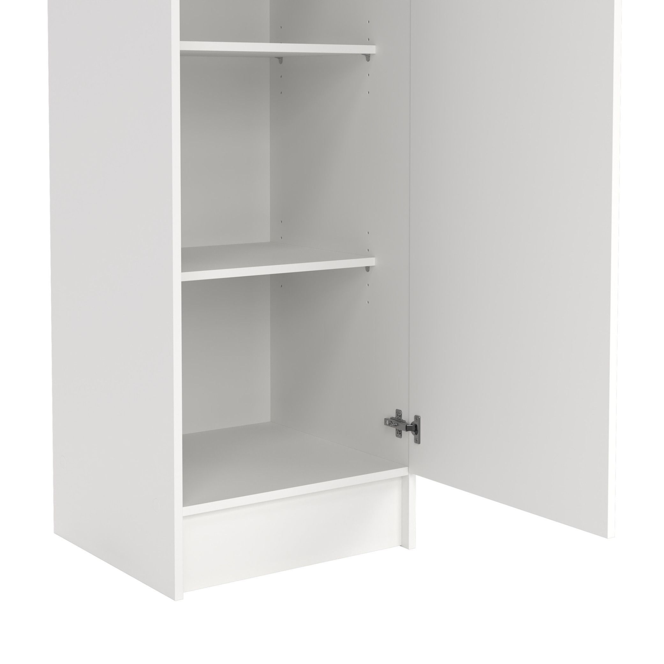 "Ricla" multipurpose column unit with 1 door in white lacquered wood, 31x34 cm, 183h