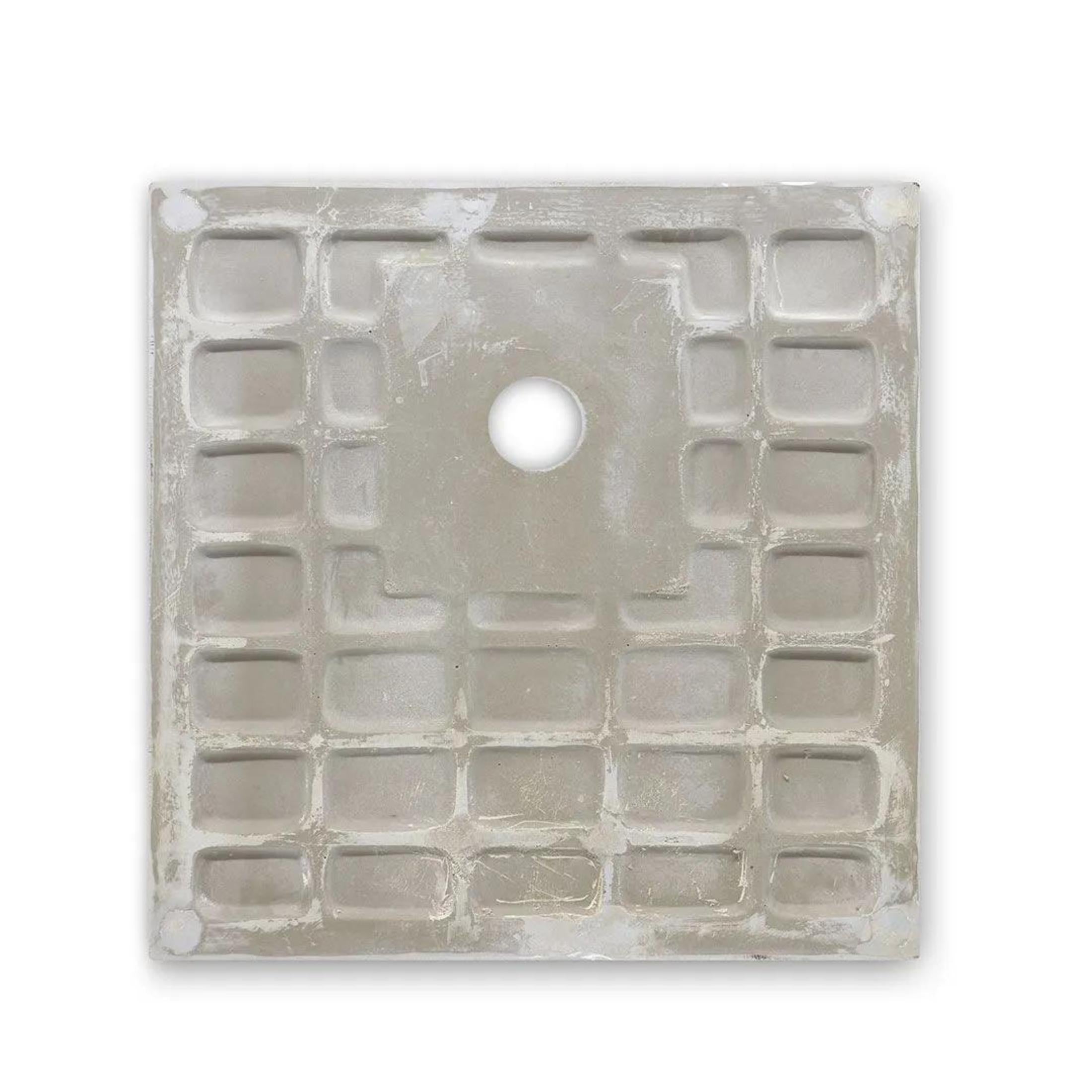"Milano" thin square shower tray in non-slip stone-effect resin