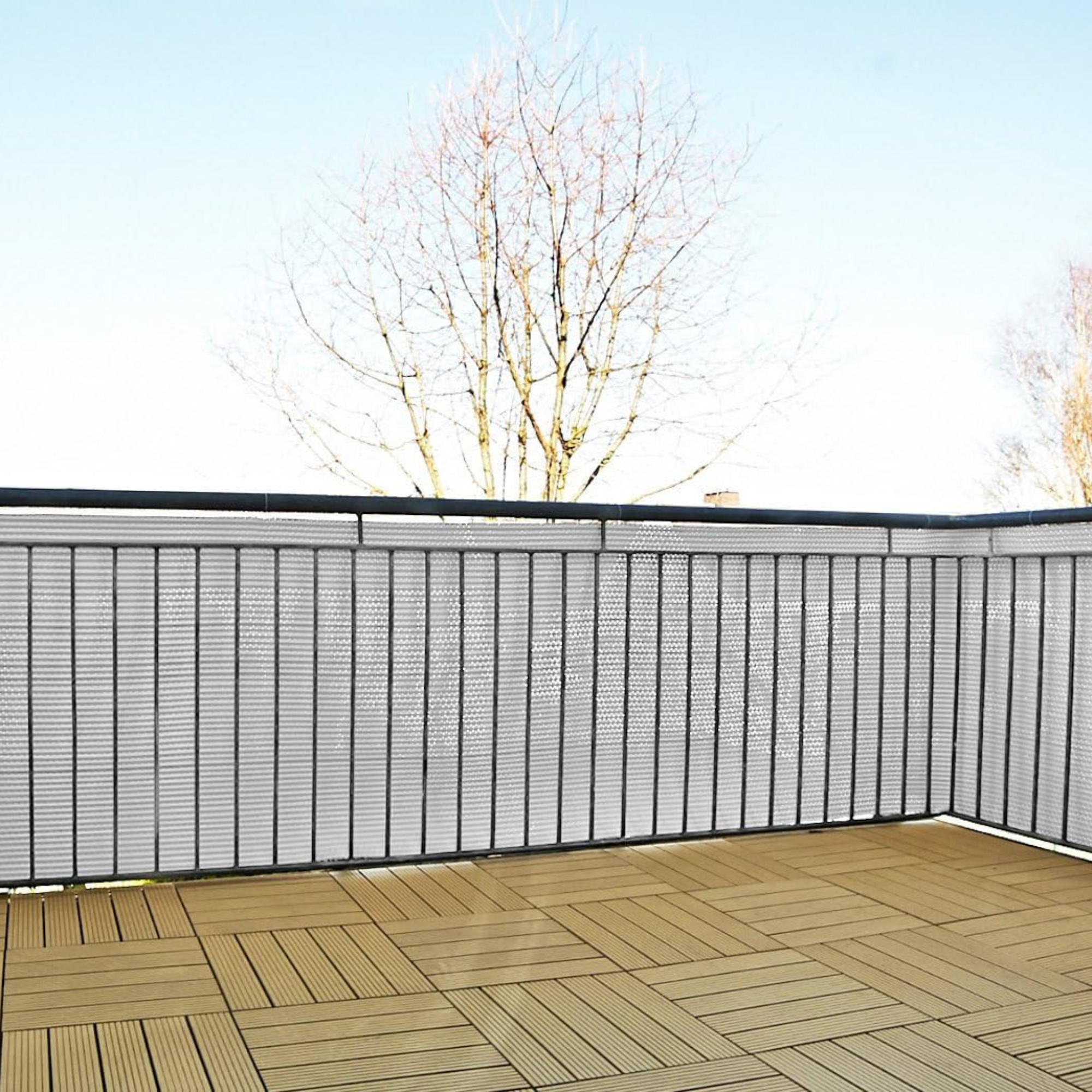 "Temp" rattan-effect privacy fence in a double-sided roll, 90x500 cm