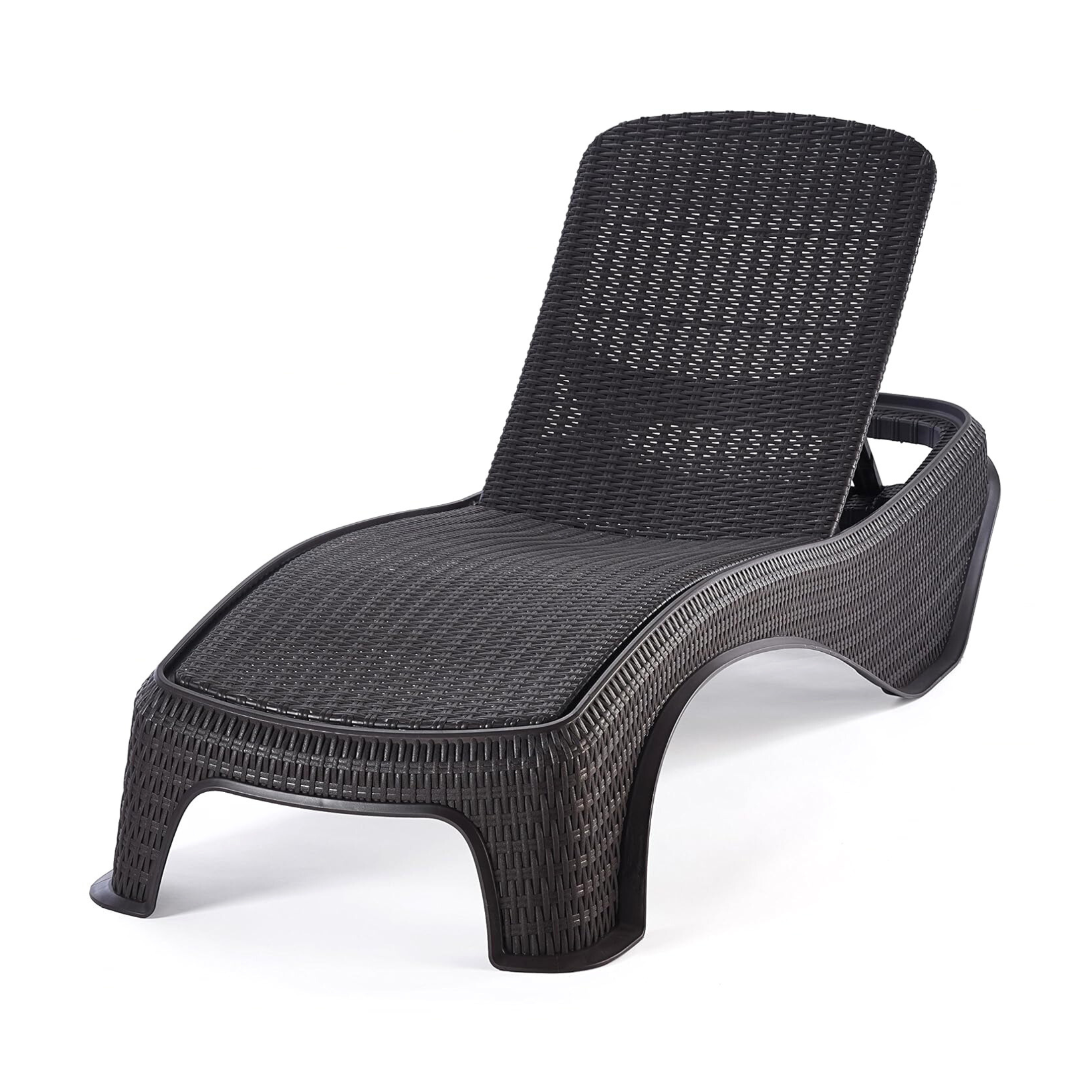 "Atlantic" reclining polyrattan sun lounger, 197x74 cm, 36h