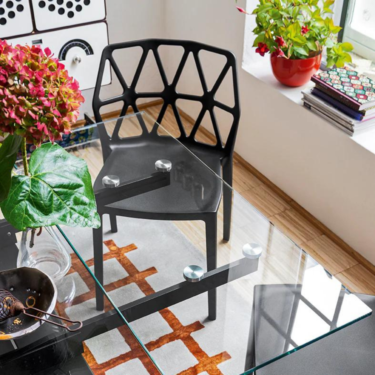 Set di sedie moderne da soggiorno "Alchemia" in polipropilene cm 49,5x51 79h - MondoViro