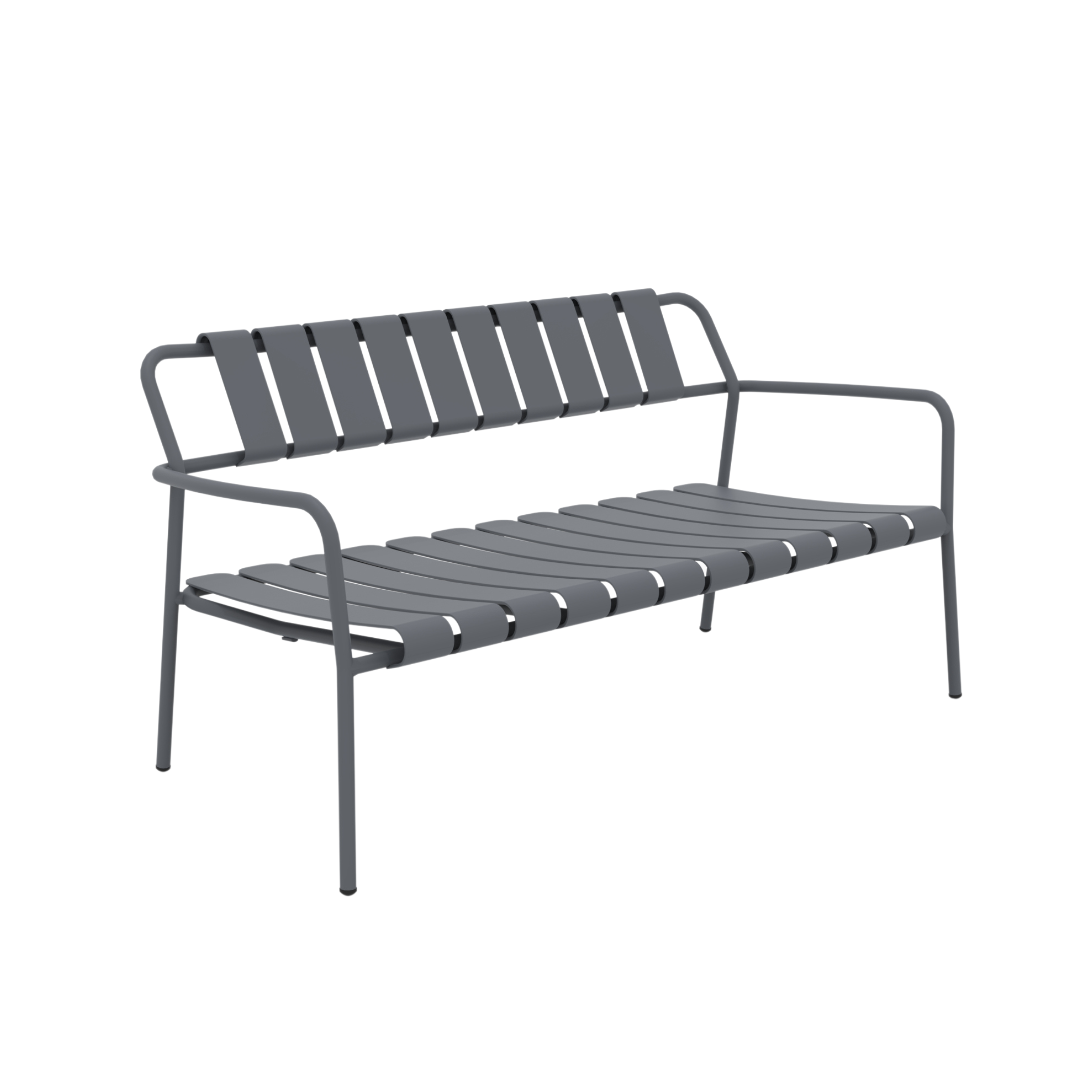 "Verdea" aluminum lounge bench, garden sofa, 146x70 cm, 76h