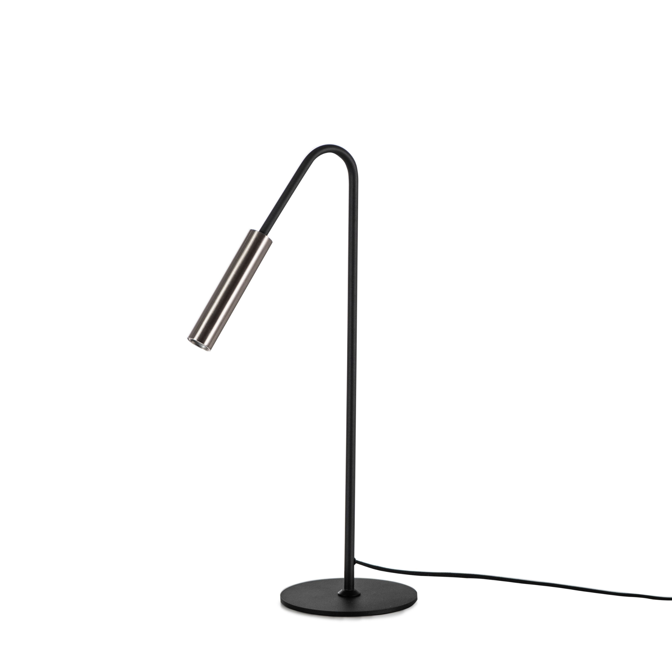 "Acrux" nickel-plated metal LED floor and table lamp
