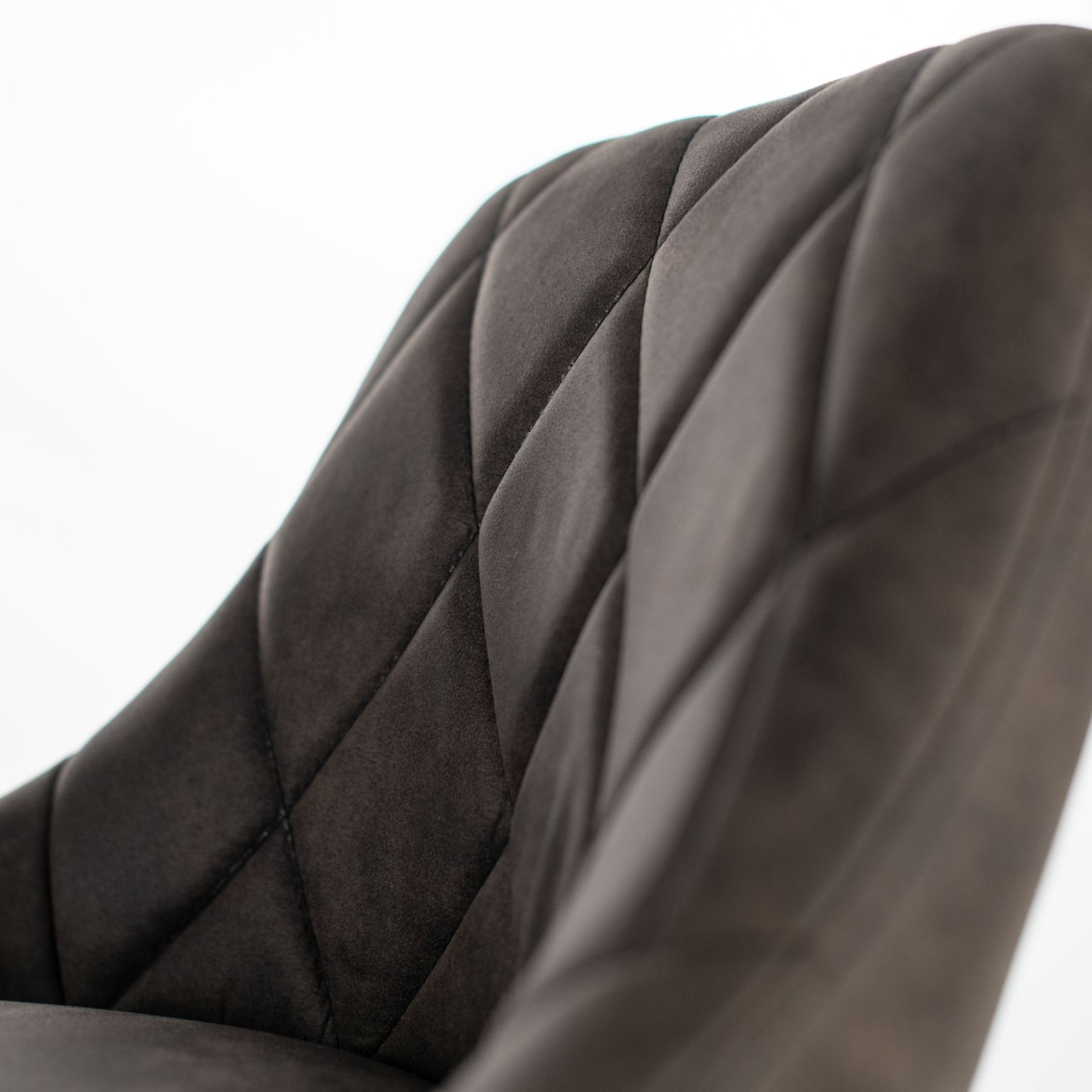 Set of modern high stools "Tema" in padded fabric with footrest cm 50x45 84h