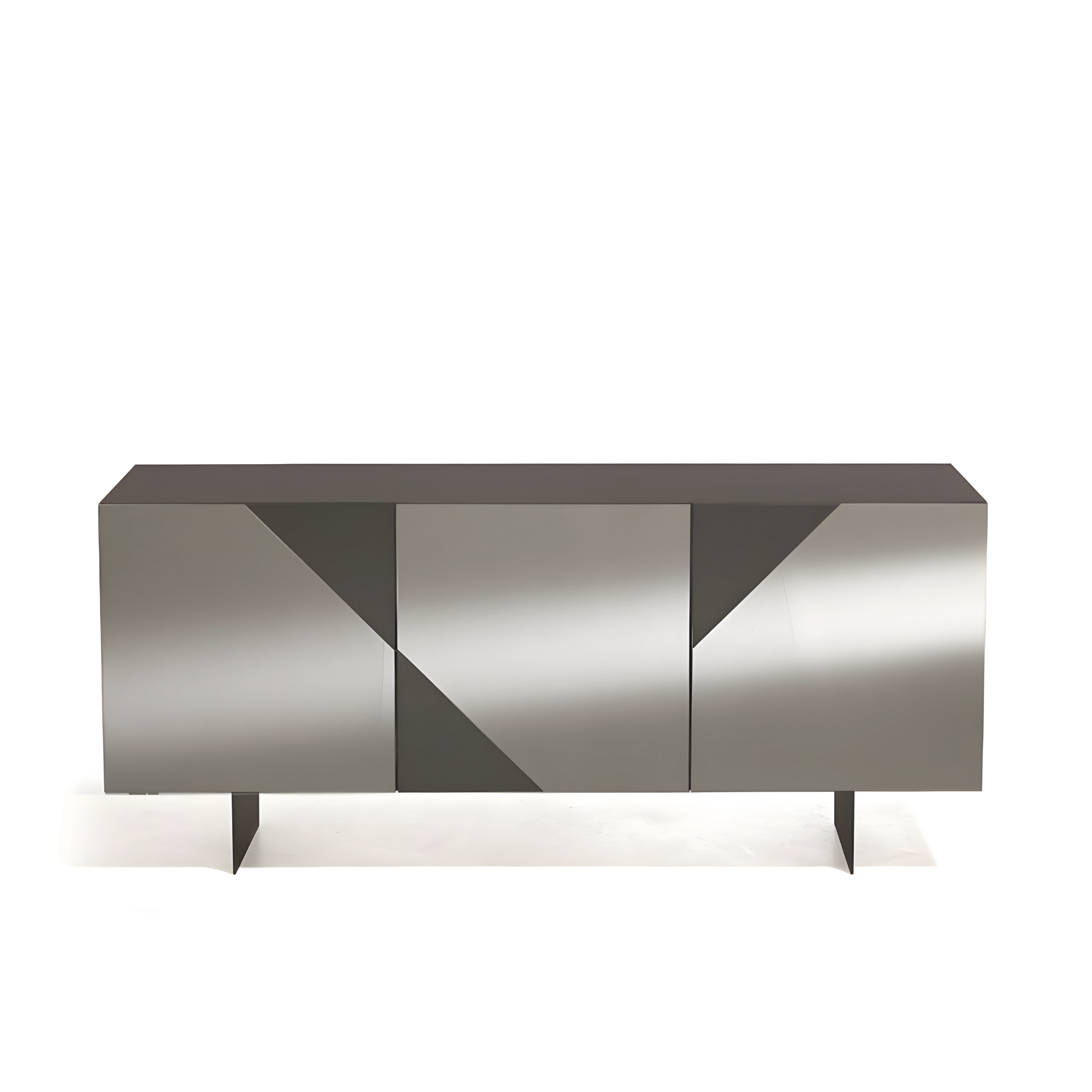Modern 3-door entrance sideboard "Arte180" already assembled with mirrored doors, 180x50 cm, h80 cm