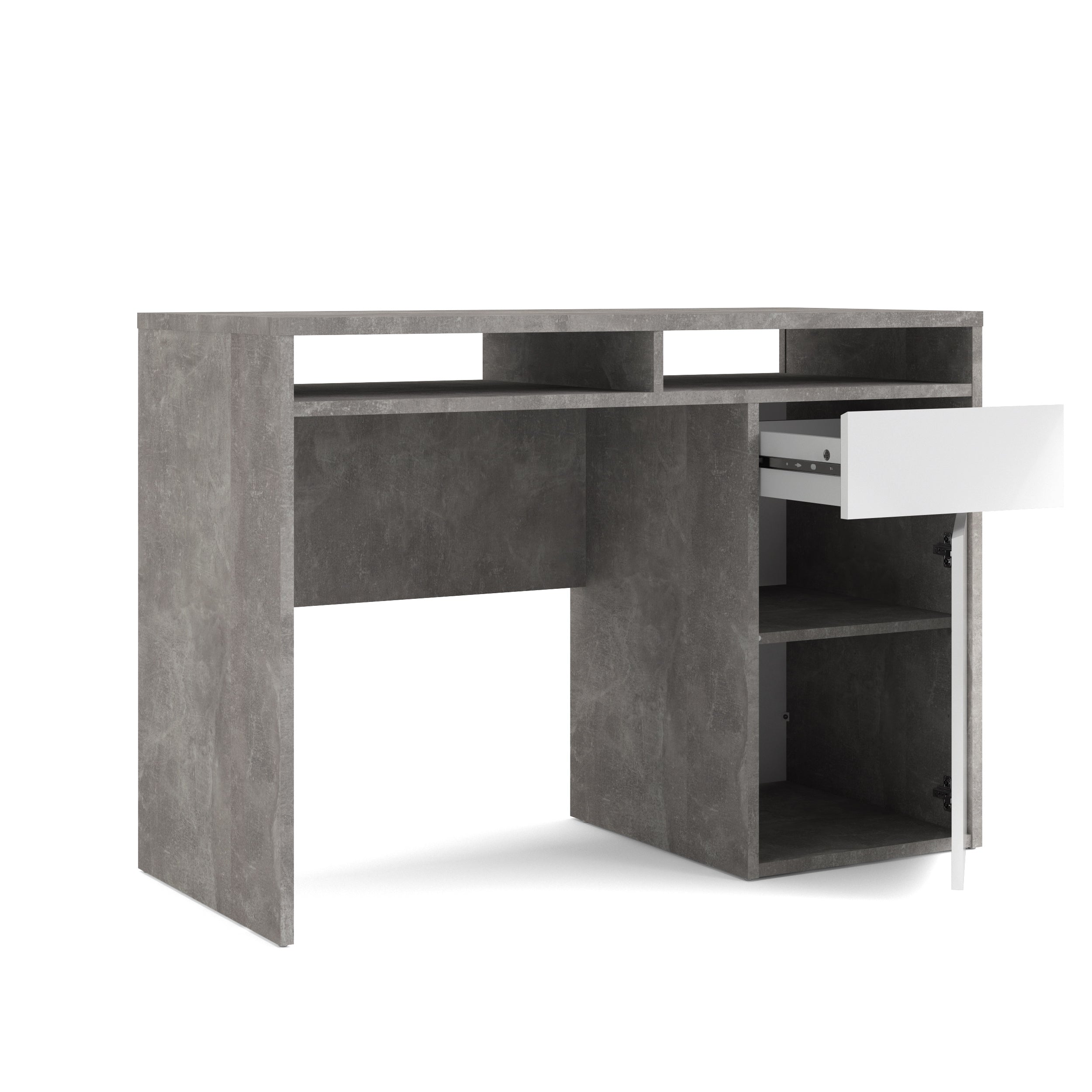 "Function Plus 1" chipboard desk with drawer and 1 door, 110x48 cm, 77h