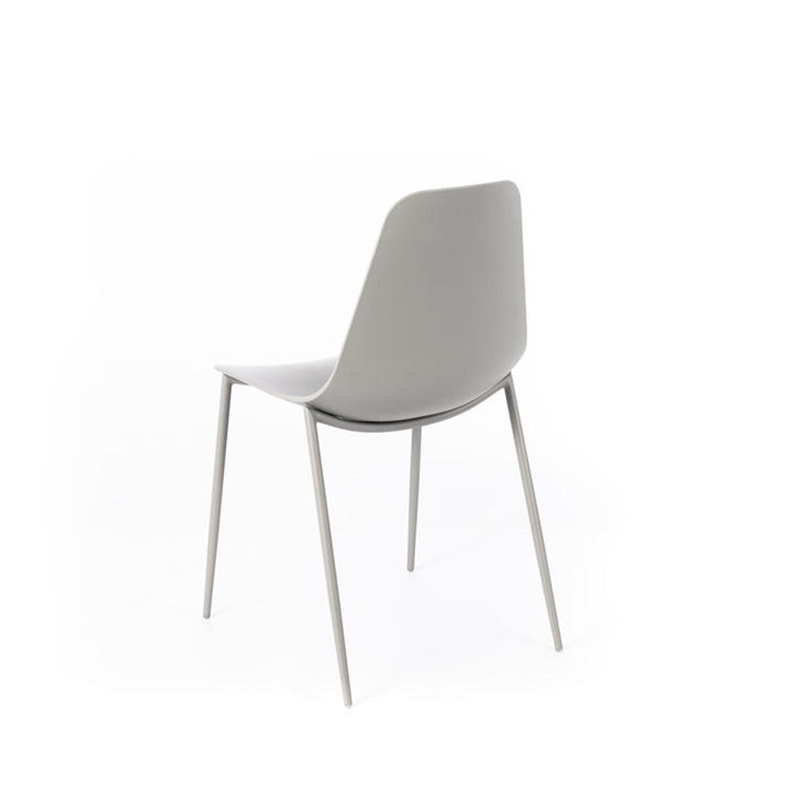 Set of modern "Kate" polypropylene chairs for living room with painted metal frame