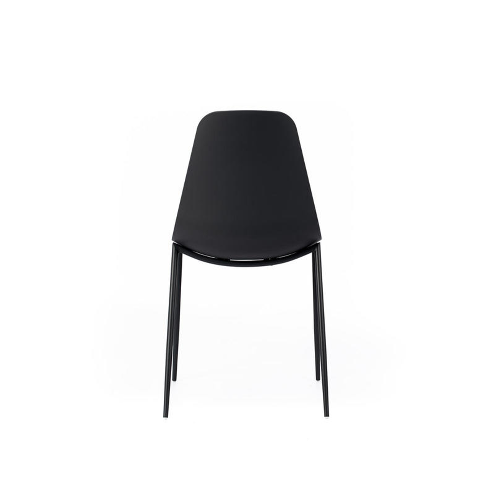 Set of modern "Kate" polypropylene chairs for living room with painted metal frame